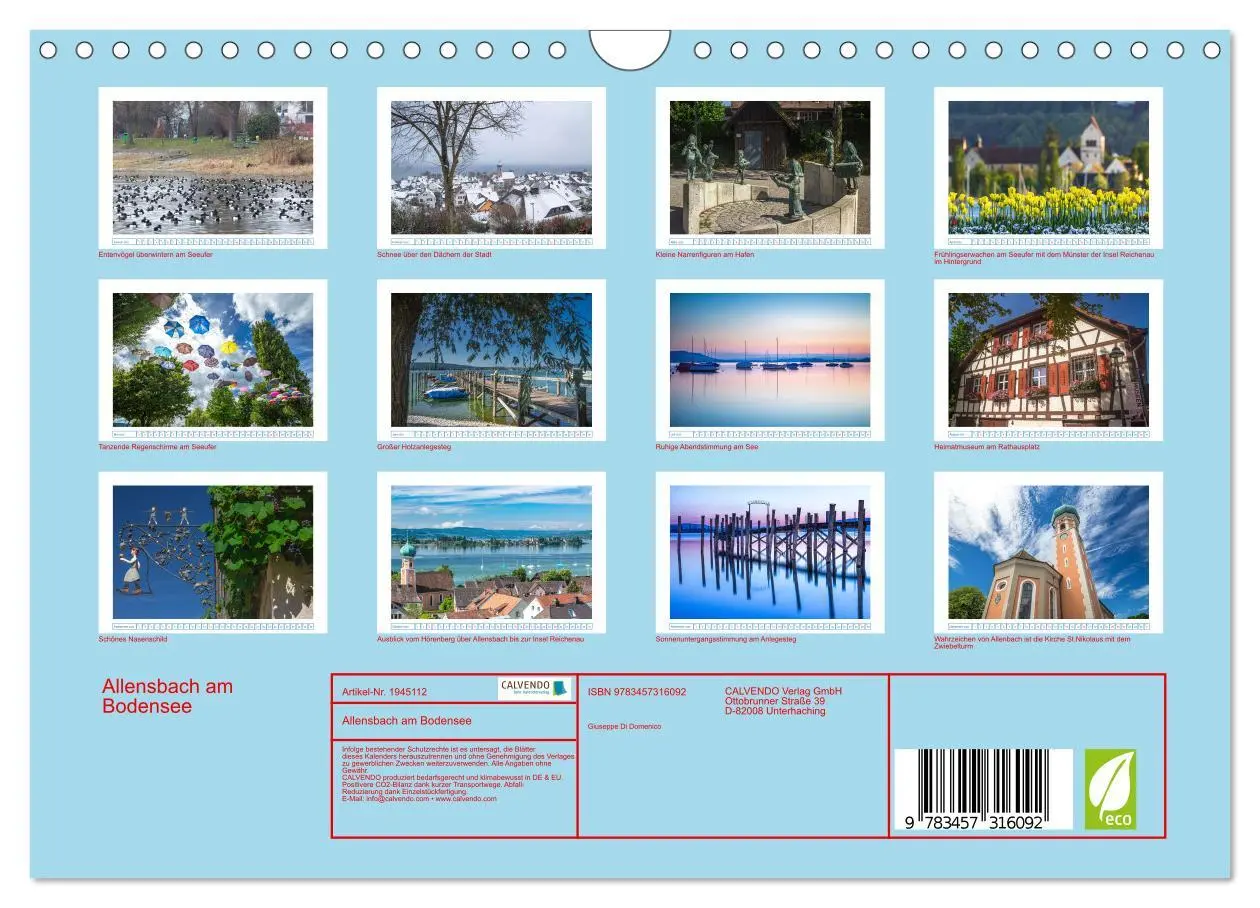 Bild: 9783457316092 | Allensbach am Bodensee (Wandkalender 2026 DIN A4 quer), CALVENDO...