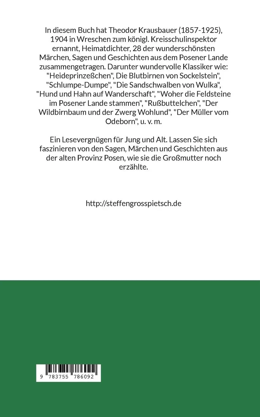 Rückseite: 9783755786092 | Was die Großmutter erzählt | Theodor Krausbauer | Taschenbuch | 258 S.
