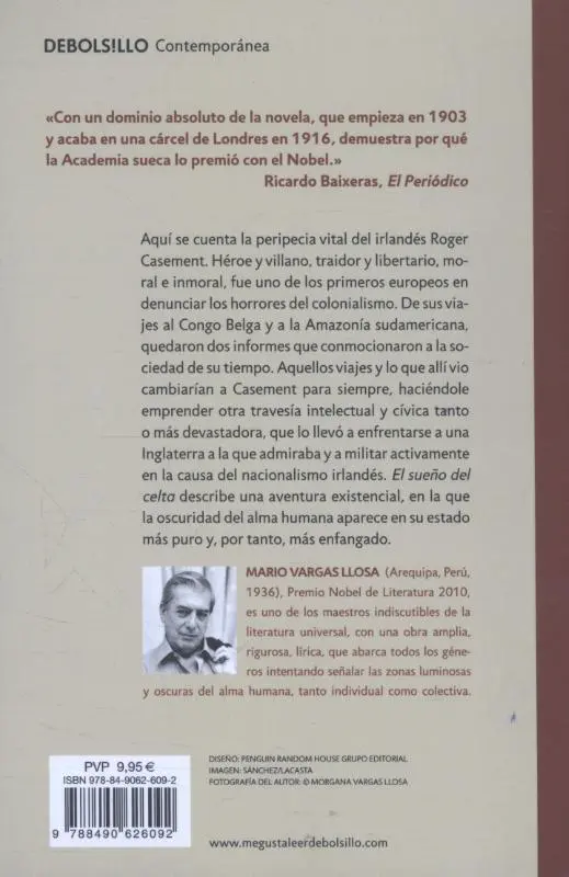 Rückseite: 9788490626092 | El sueño del celta | Mario Vargas Llosa | Taschenbuch | 453 S. | 2015