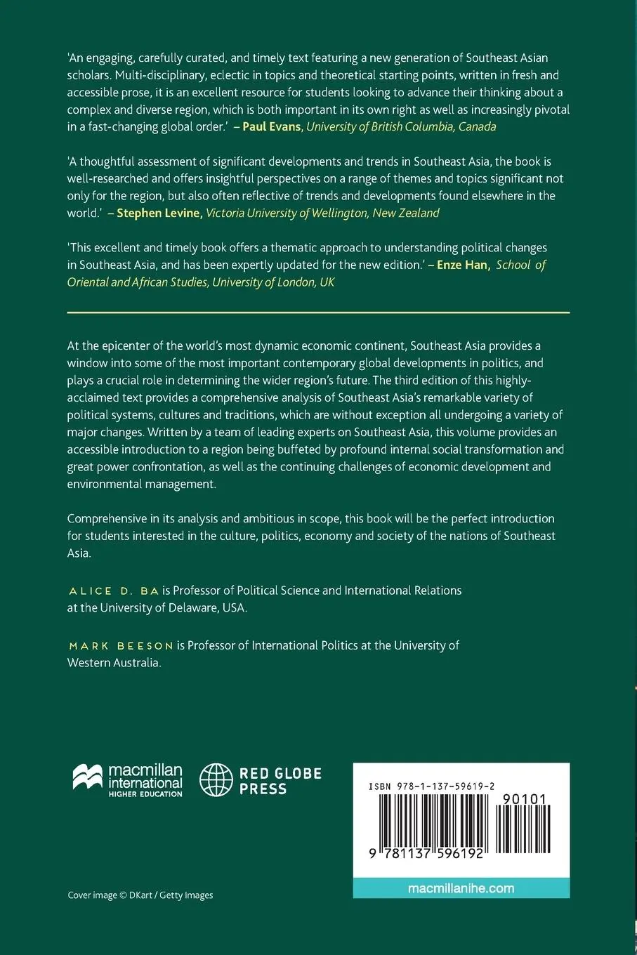 Rückseite: 9781137596192 | Contemporary Southeast Asia | Alice D. Ba (u. a.) | Taschenbuch | XIII
