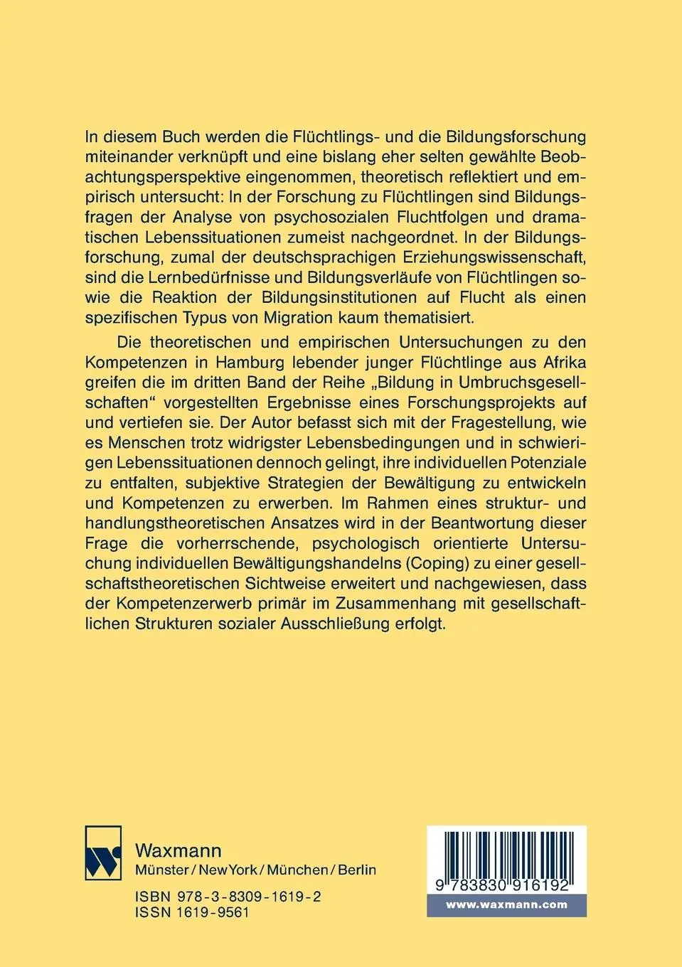 Rückseite: 9783830916192 | Der Habitus der Überlebenskunst | Louis Henri Seukwa | Taschenbuch