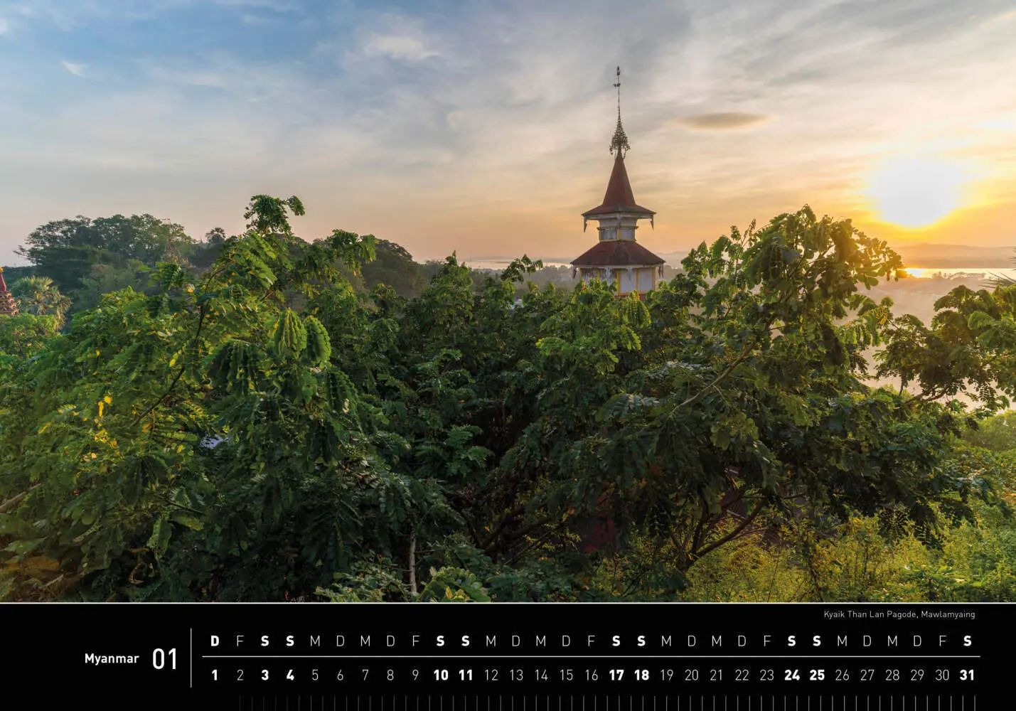 Bild: 9783968556192 | Myanmar Premiumkalender 2026 | Stefan Tschumi | Kalender | 14 S.