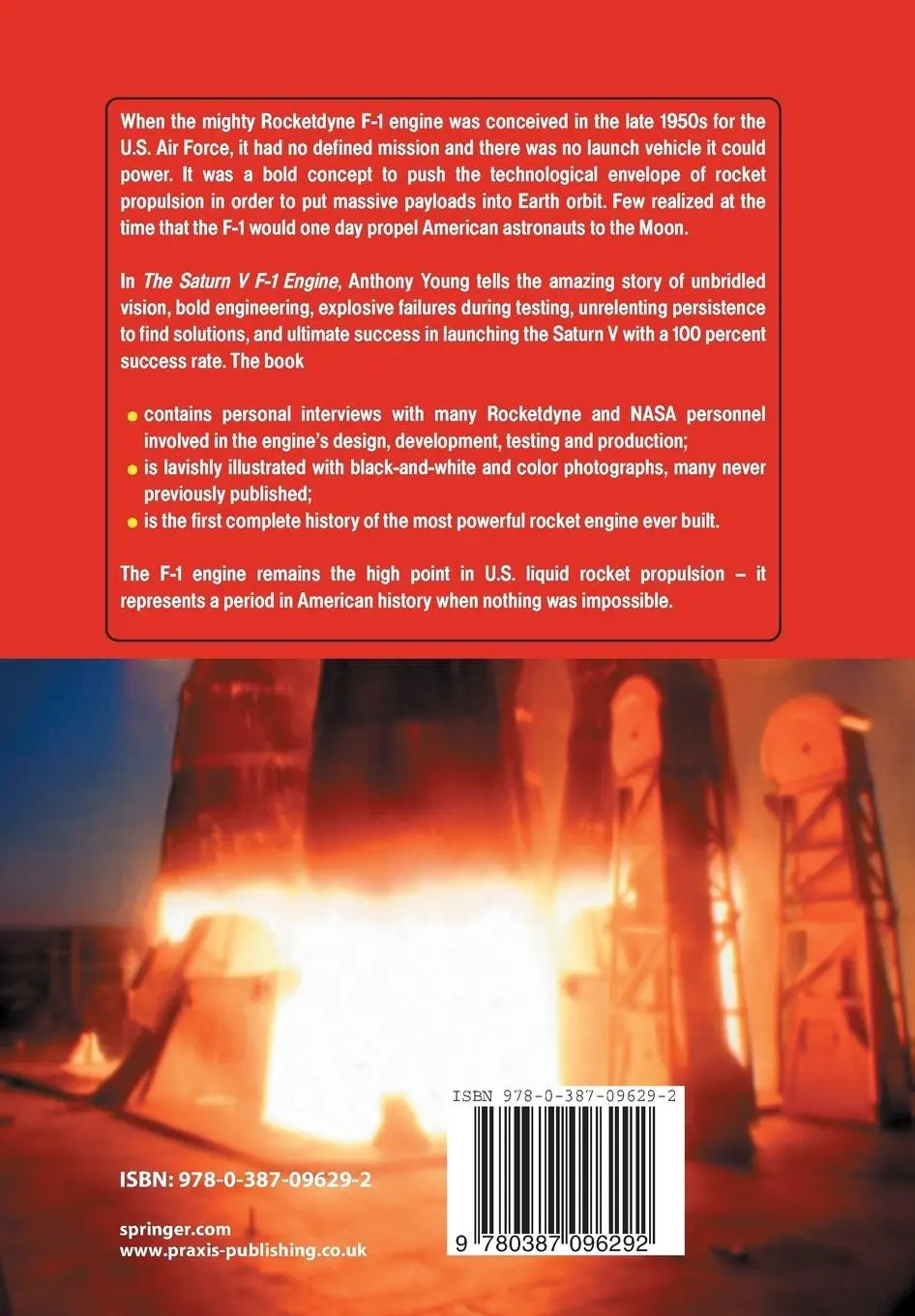 Rückseite: 9780387096292 | The Saturn V F-1 Engine | Powering Apollo into History | Anthony Young