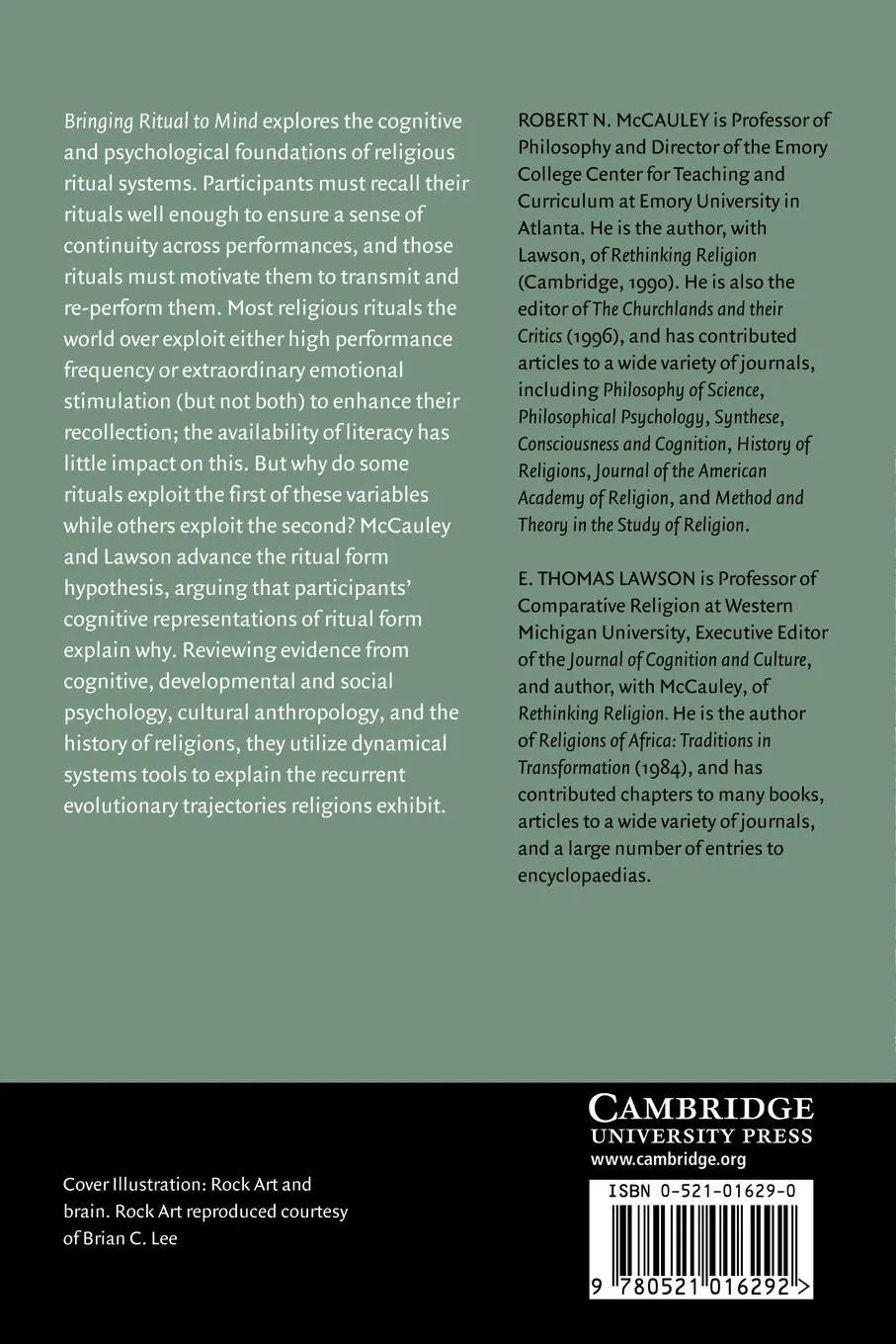 Rückseite: 9780521016292 | Bringing Ritual to Mind | Psychological Foundations of Cultural Forms