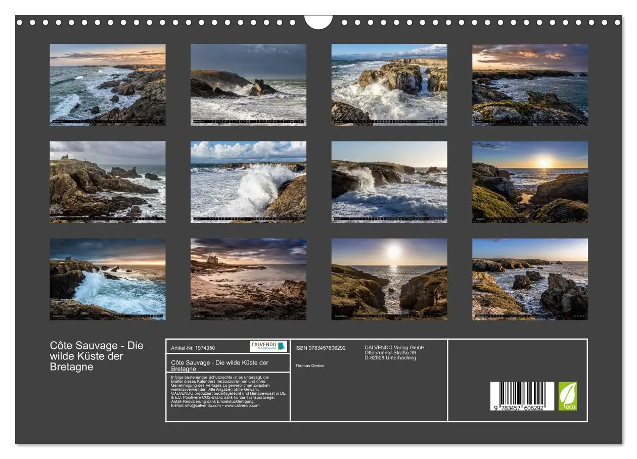 Bild: 9783457606292 | Côte Sauvage - Die wilde Küste der Bretagne (Wandkalender 2026 DIN...