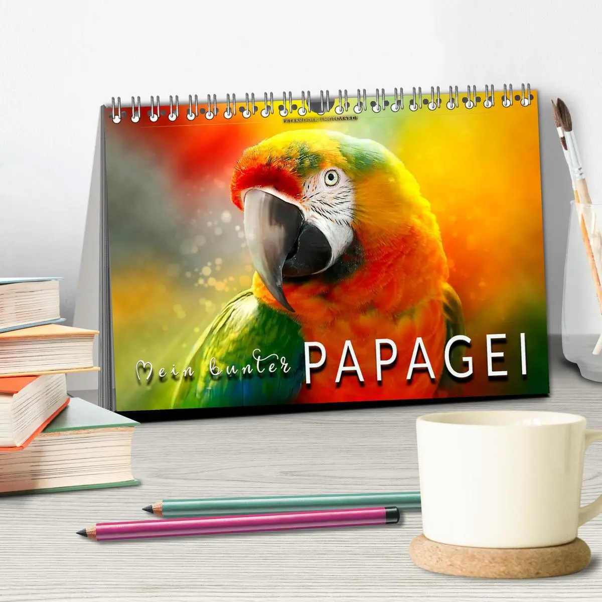 Bild: 9783457846292 | Mein bunter Papagei (Tischkalender 2026 DIN A5 quer), CALVENDO...