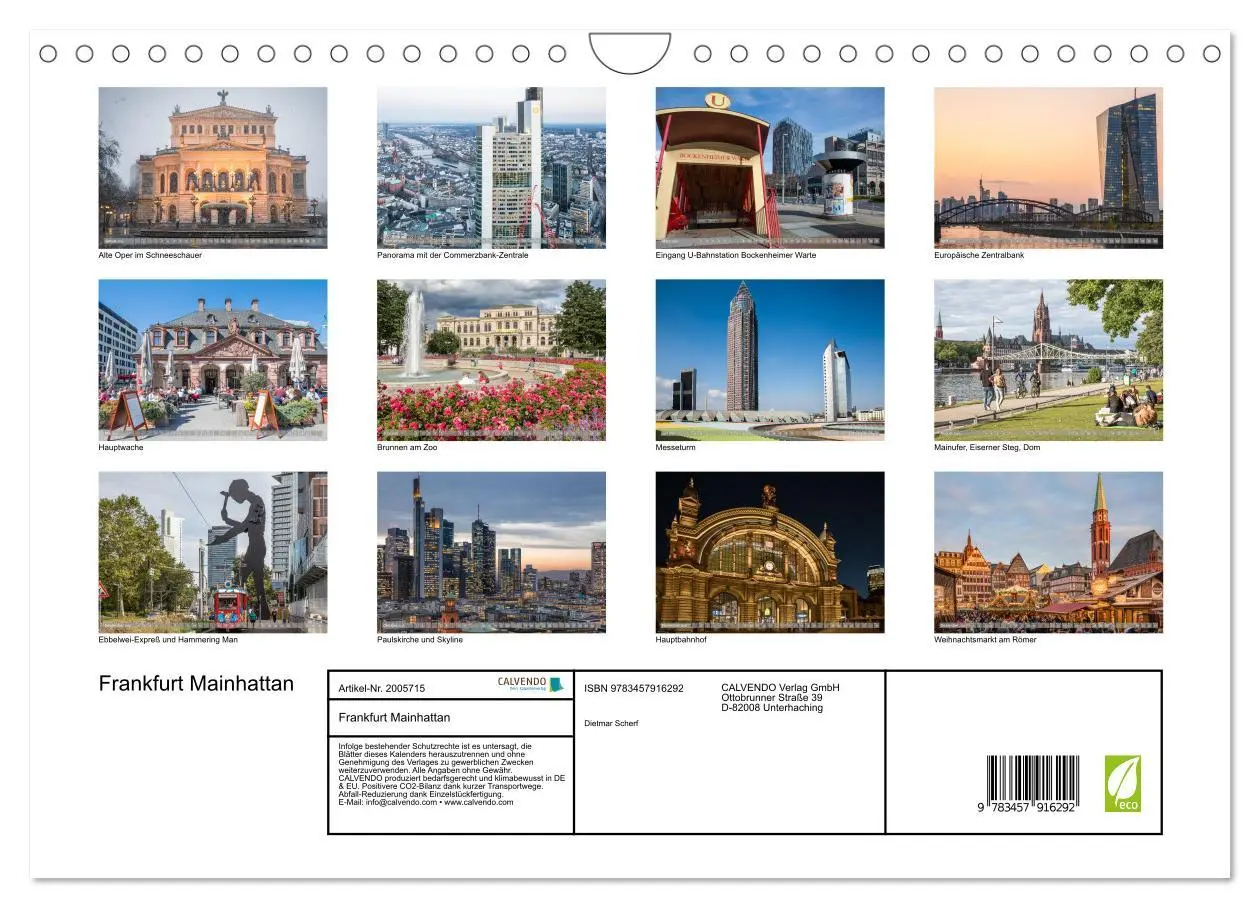 Bild: 9783457916292 | Frankfurt Mainhattan (Wandkalender 2026 DIN A4 quer), CALVENDO...