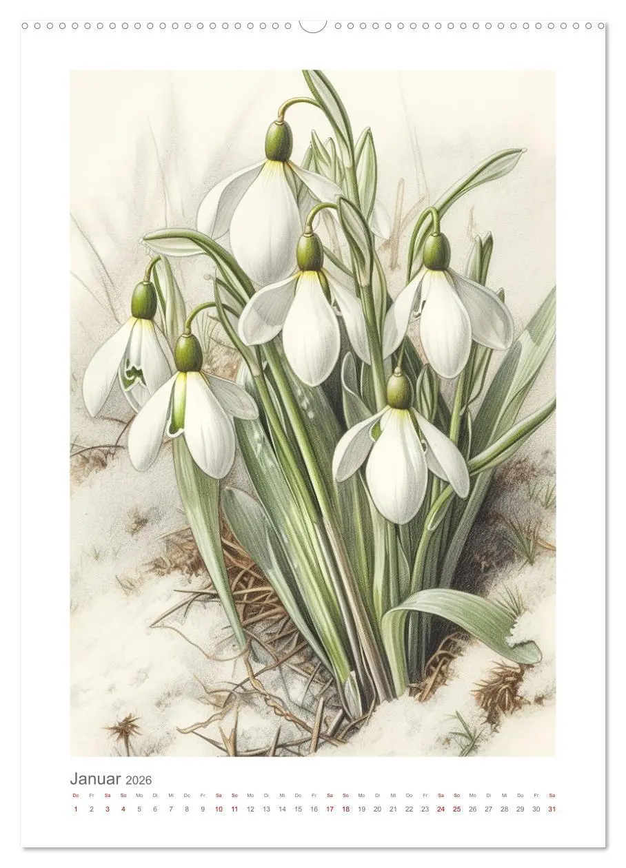 Bild: 9783516306392 | Buntstiftzeichnungen (hochwertiger Premium Wandkalender 2026 DIN A2...
