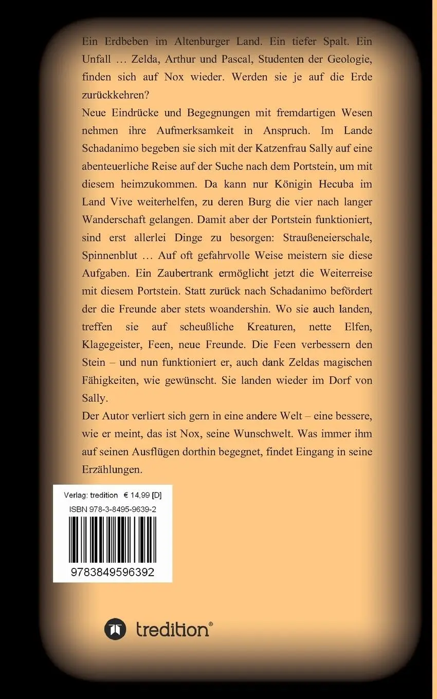 Rückseite: 9783849596392 | Fremde Welt Nox | Band I | Sven Icy Kuschmitz | Taschenbuch | 240 S.