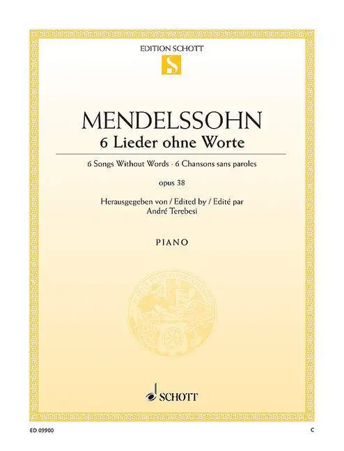 Cover: 9790001176392 | 6 Songs without Words op. 38 | op. 38. Klavier. | Bartholdy (u. a.)