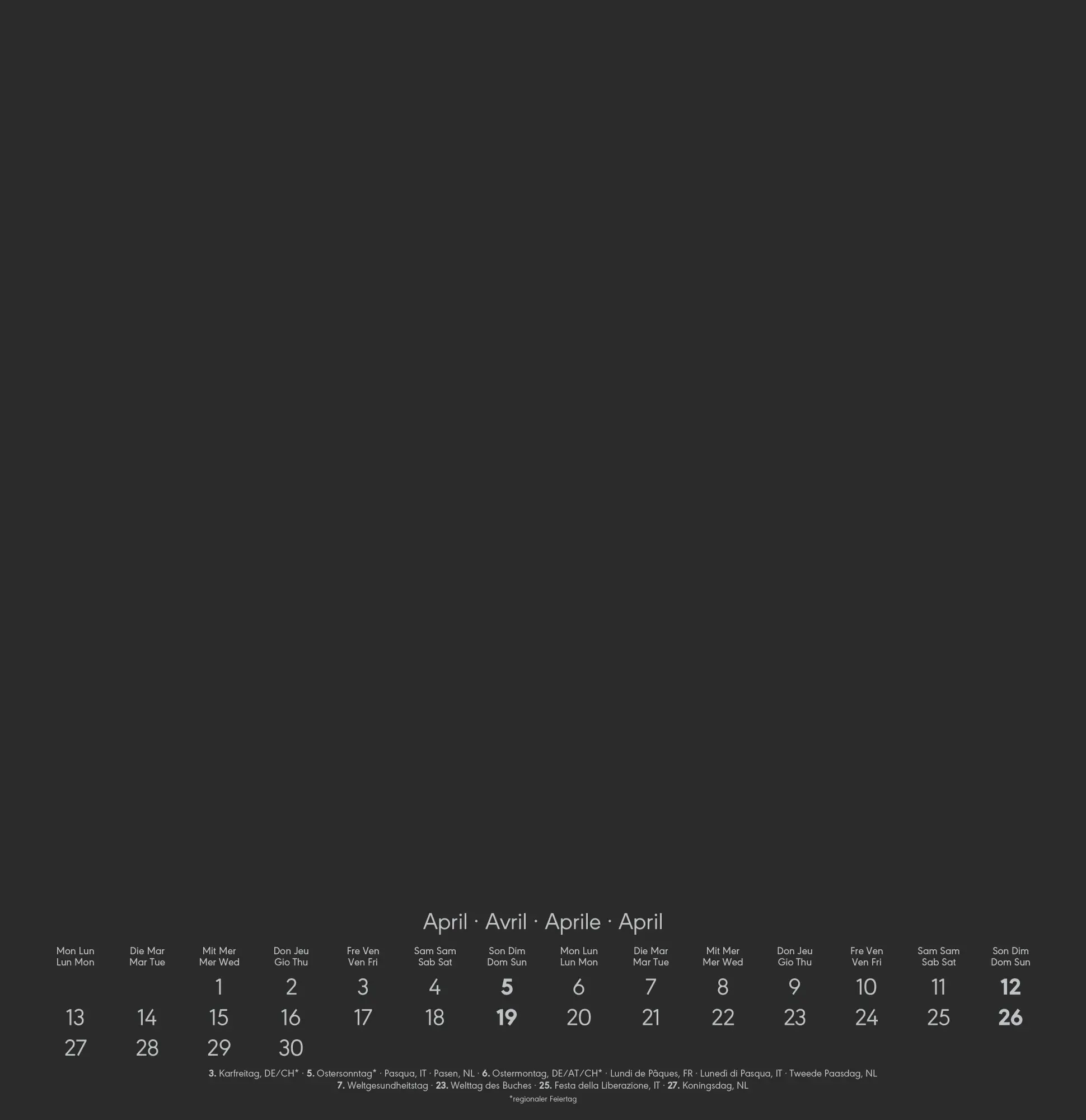 Bild: 4069095006492 | Kreativ-Kalender schwarz 2026 - 32 x 33 - Foto, Malen, Basteln -...