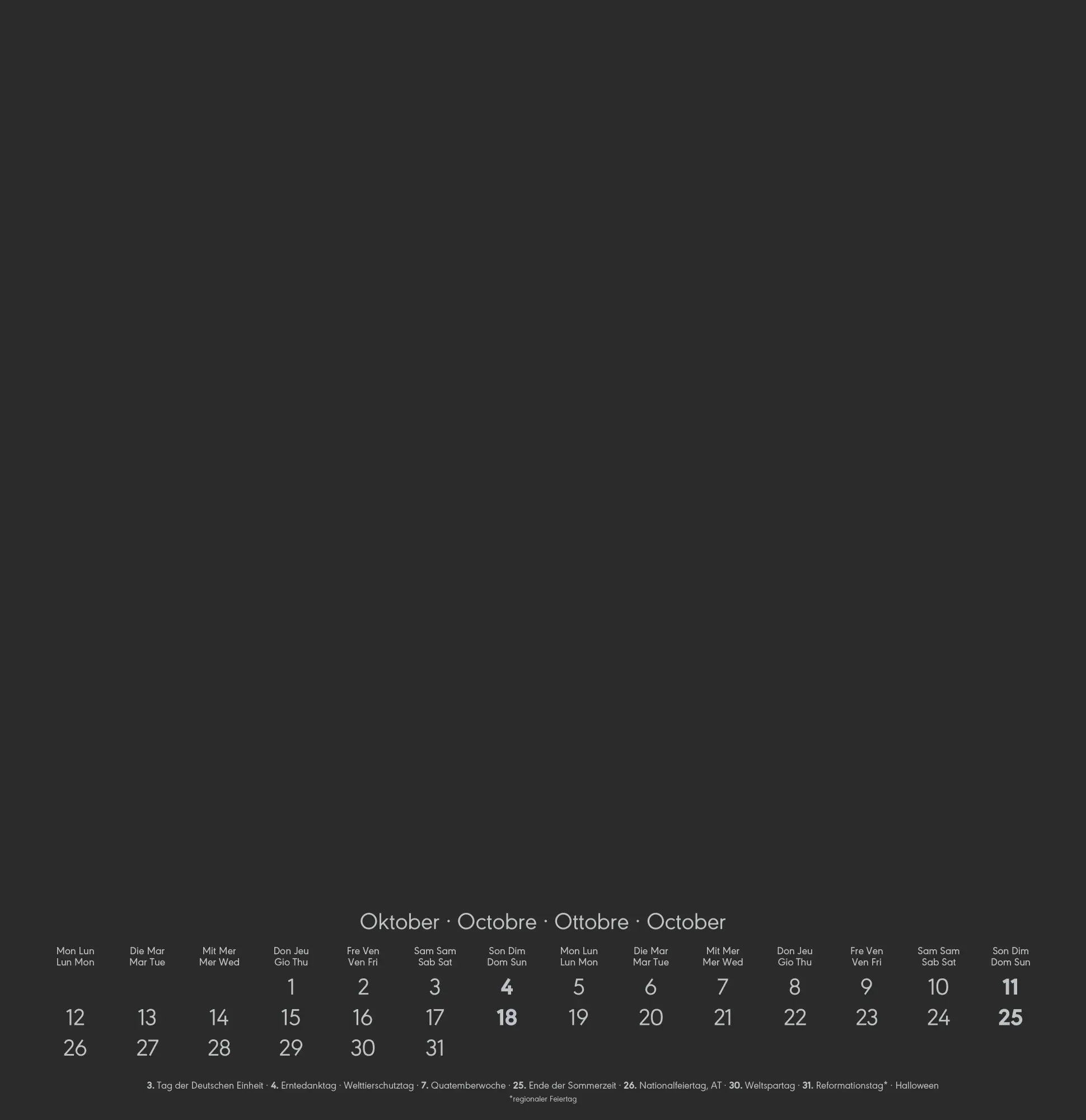 Bild: 4069095006492 | Kreativ-Kalender schwarz 2026 - 32 x 33 - Foto, Malen, Basteln -...