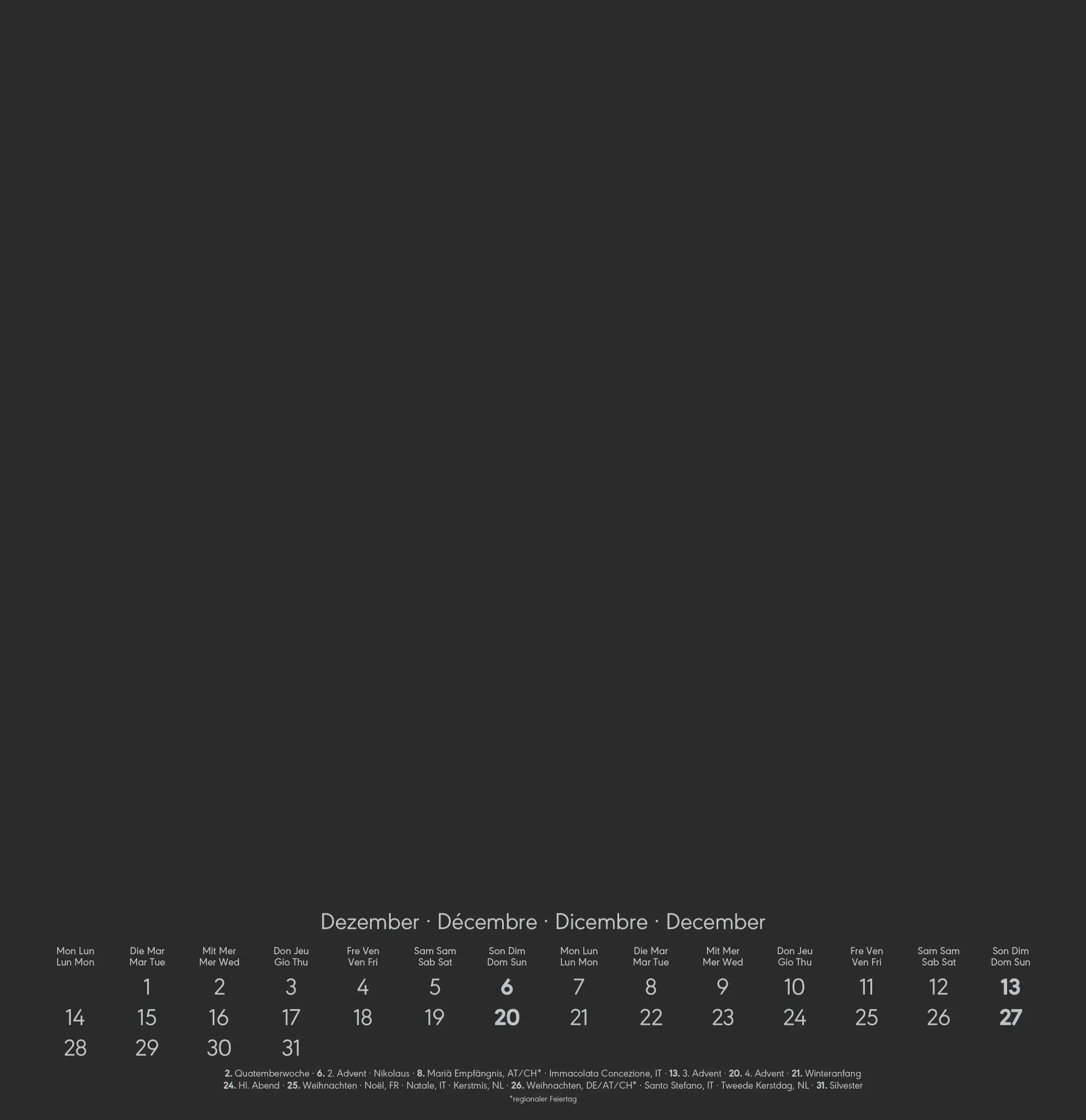 Bild: 4069095006492 | Kreativ-Kalender schwarz 2026 - 32 x 33 - Foto, Malen, Basteln -...