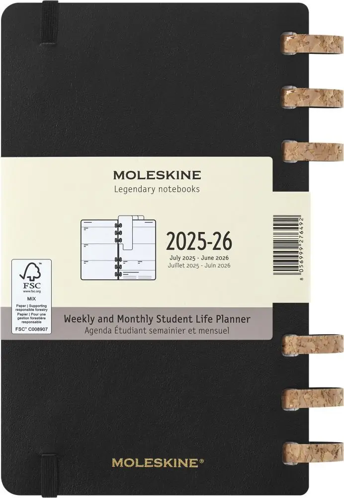 Bild: 8056999276492 | Moleskine 12 Monate Studienplaner mit Spiralbindung 2026, L/A5,...