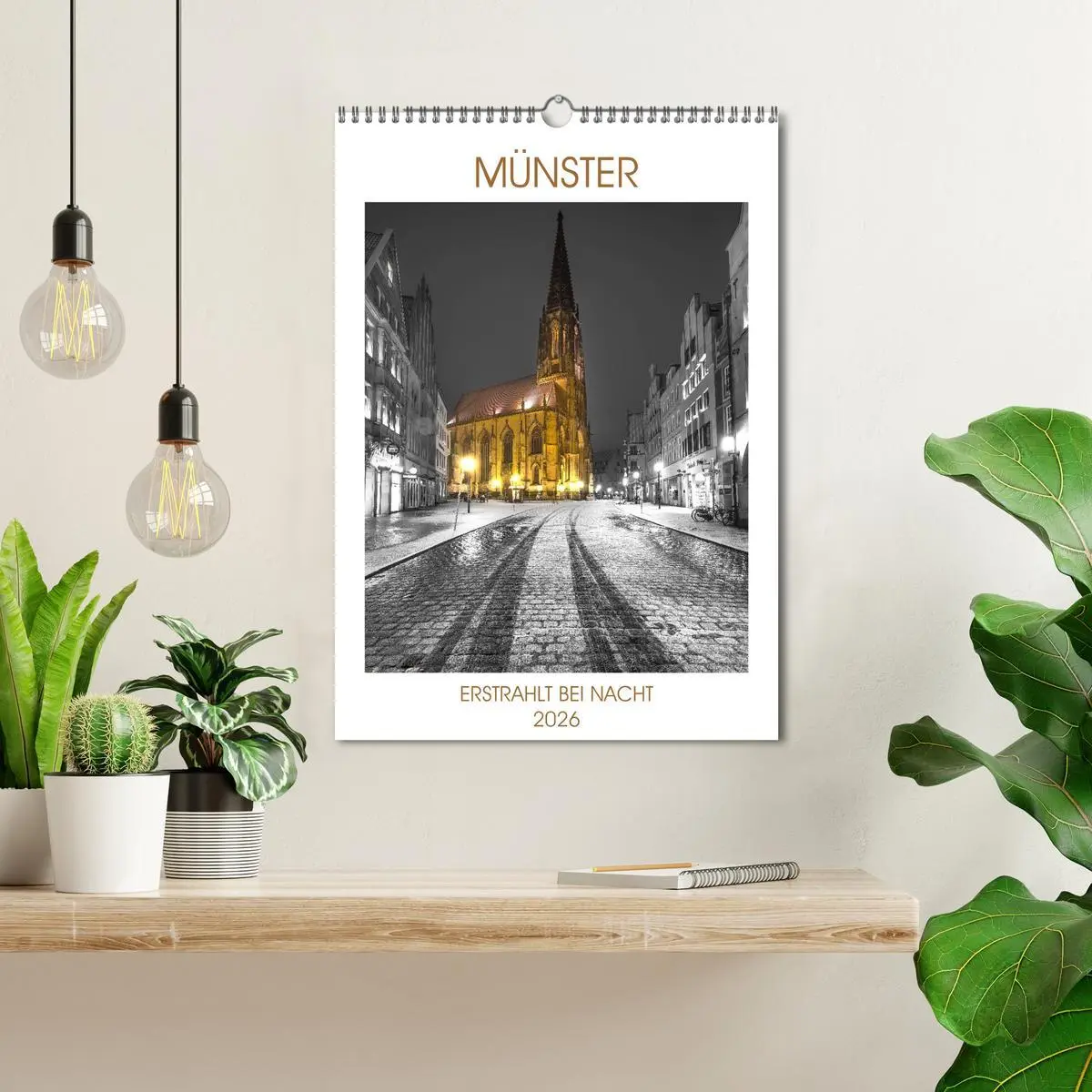 Bild: 9783516396492 | Münster - erstrahlt bei Nacht (Wandkalender 2026 DIN A3 hoch),...