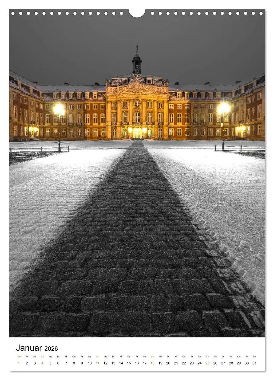 Bild: 9783516396492 | Münster - erstrahlt bei Nacht (Wandkalender 2026 DIN A3 hoch),...