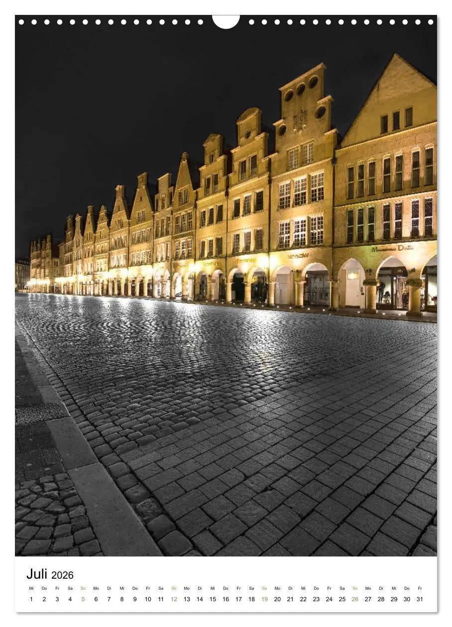 Bild: 9783516396492 | Münster - erstrahlt bei Nacht (Wandkalender 2026 DIN A3 hoch),...