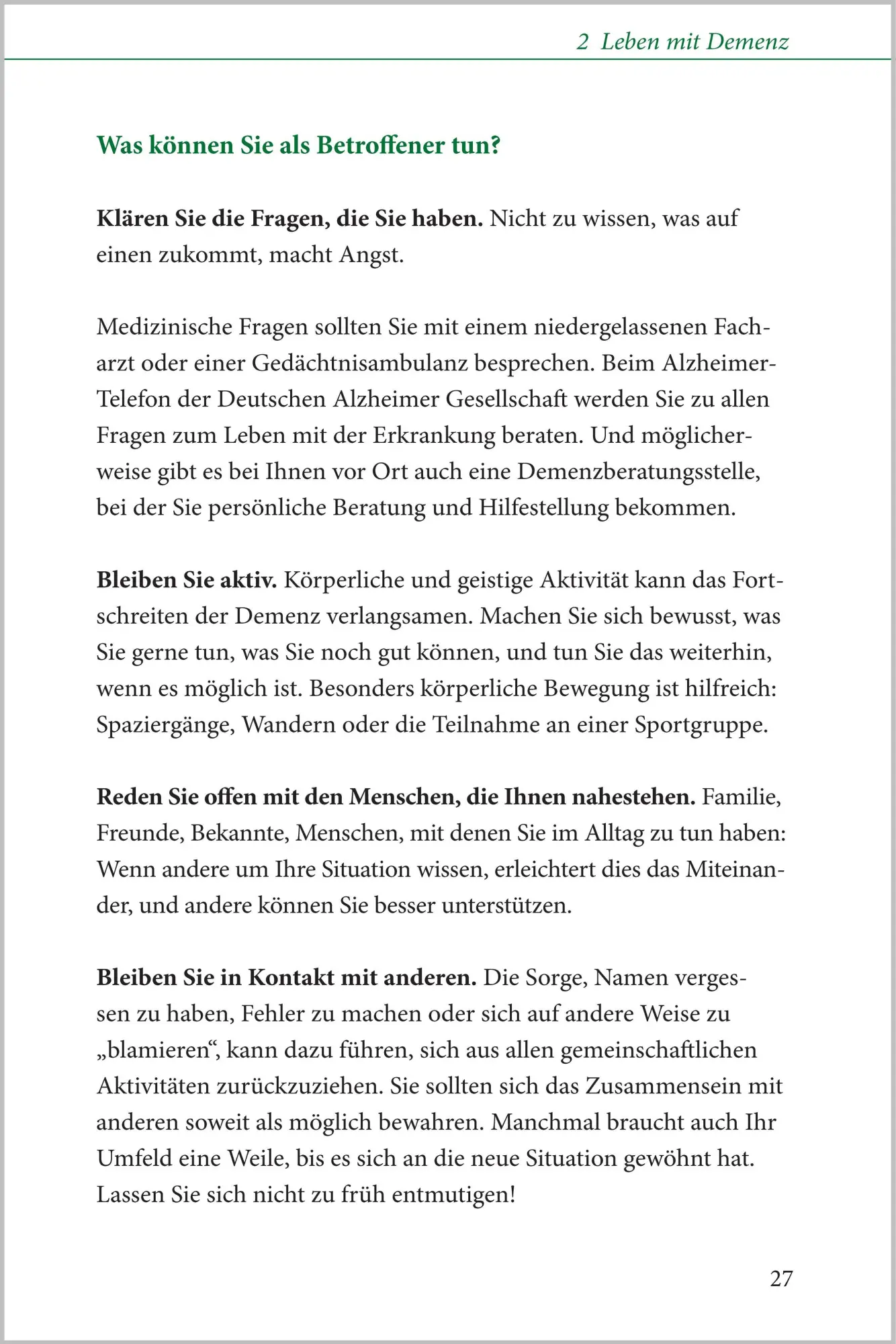 Bild: 9783948106492 | Demenz - der kompakte Ratgeber | Marion Bär | Taschenbuch | 80 S.