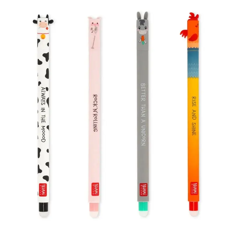 Cover: 8052694026592 | Legami Gelstifte Erasable Pens - Farm Sweet Farm - 4er Set | EPSET0011