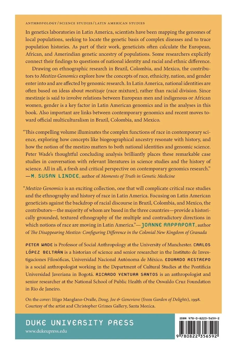 Rückseite: 9780822356592 | Mestizo Genomics | Race Mixture, Nation, and Science in Latin America