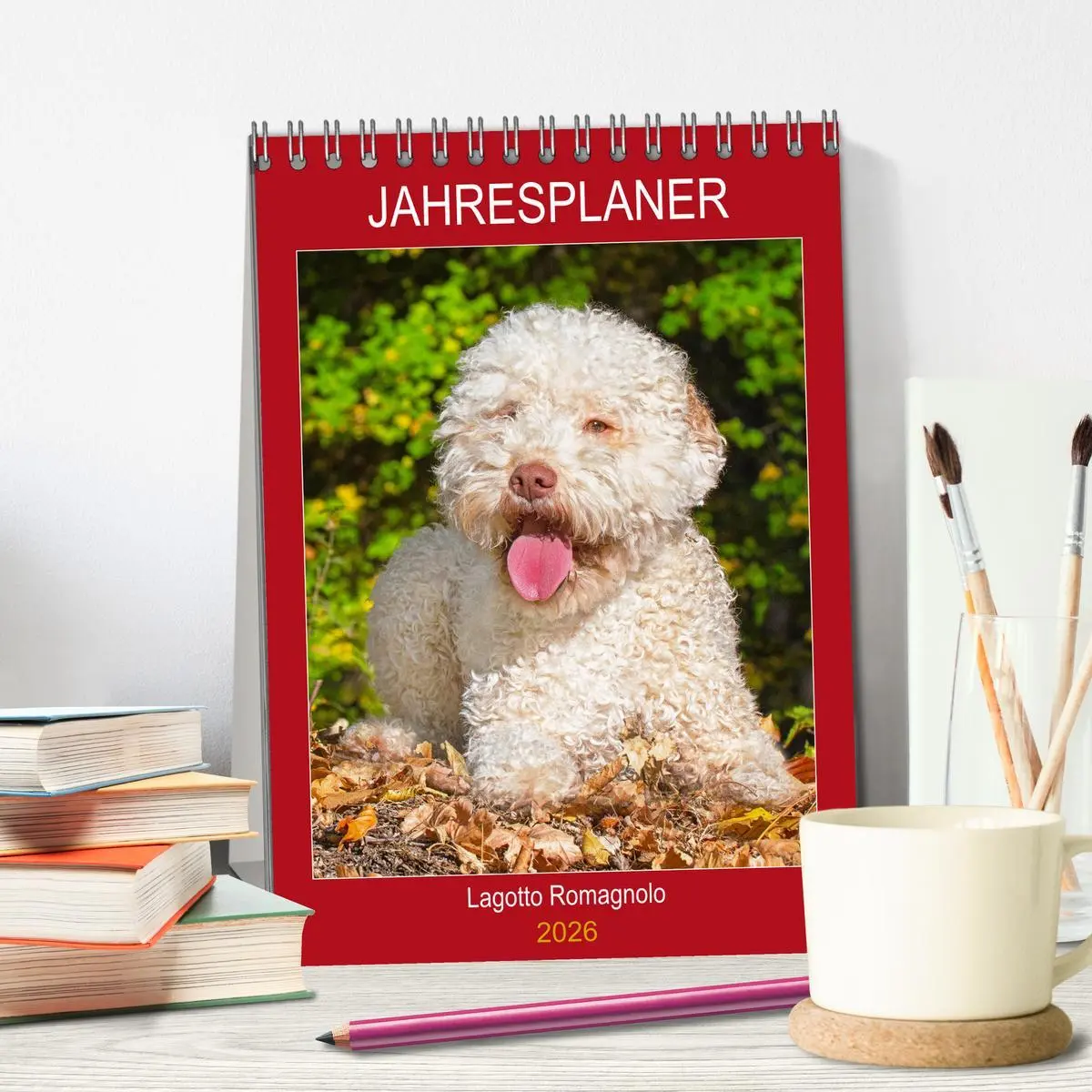 Bild: 9783516386592 | Jahresplaner Lagotto Romagnolo (Tischkalender 2026 DIN A5 hoch),...
