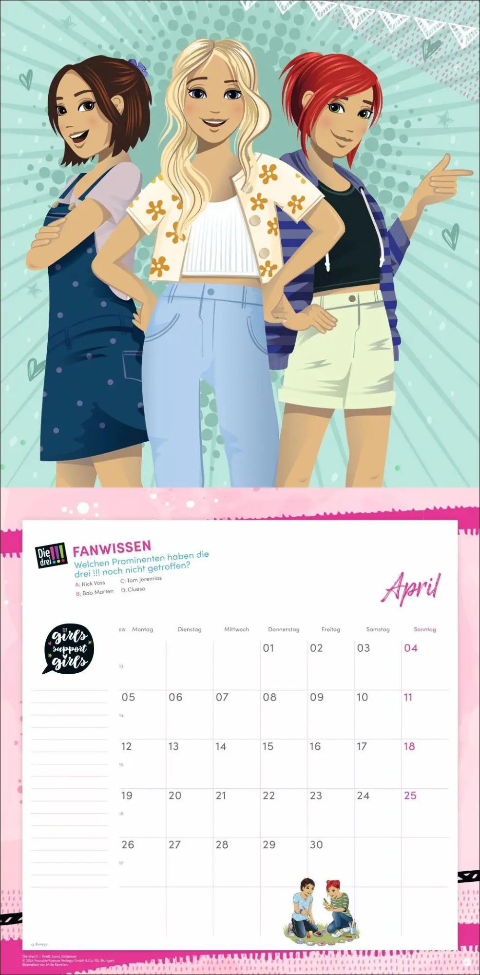 Bild: 9783756416592 | Die drei !!! Broschurkalender 2027 | Kalender | 28 S. | Deutsch | 2027