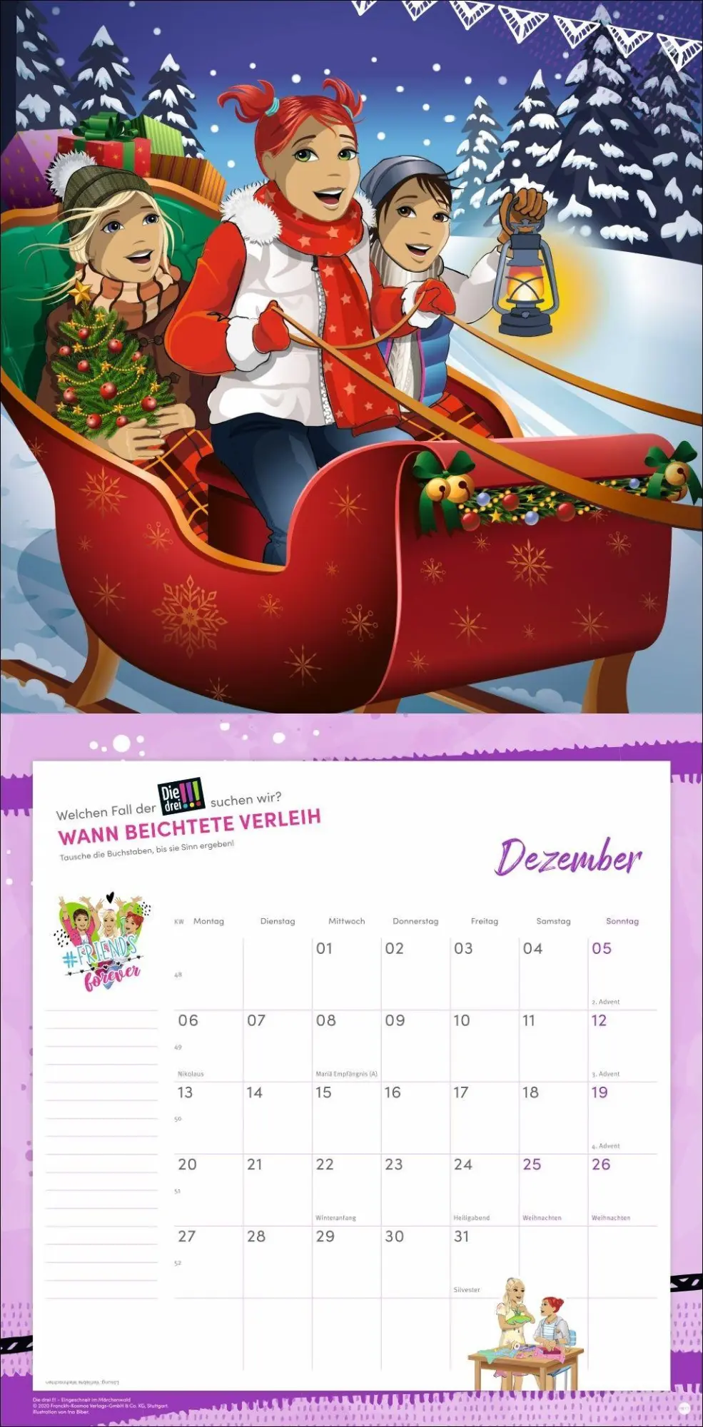 Bild: 9783756416592 | Die drei !!! Broschurkalender 2027 | Kalender | 28 S. | Deutsch | 2027