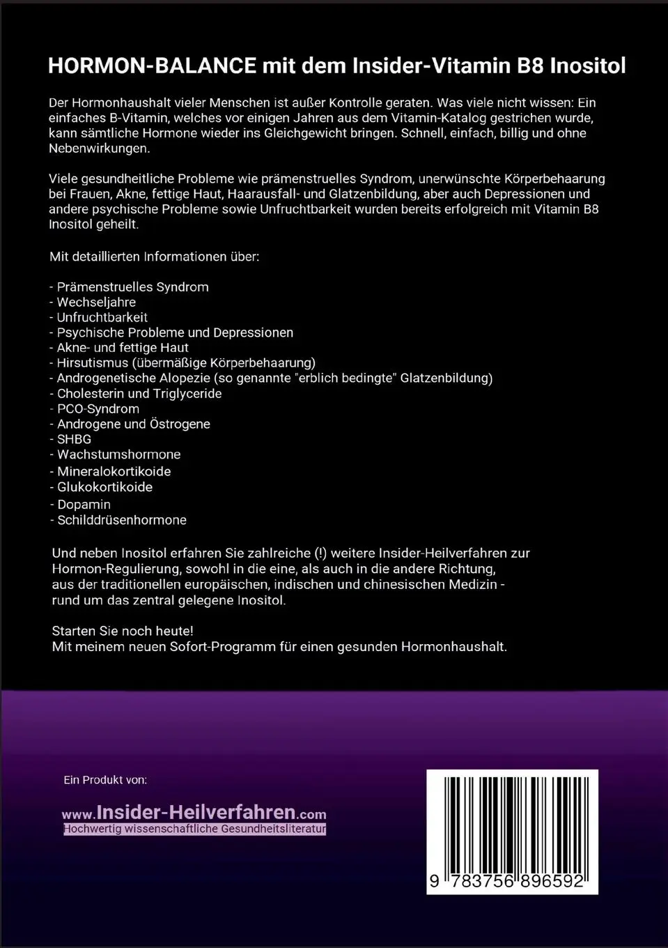 Rückseite: 9783756896592 | Hormon-Balance mit dem Insider-Vitamin B8 Inositol | Meyer-Esch | Buch