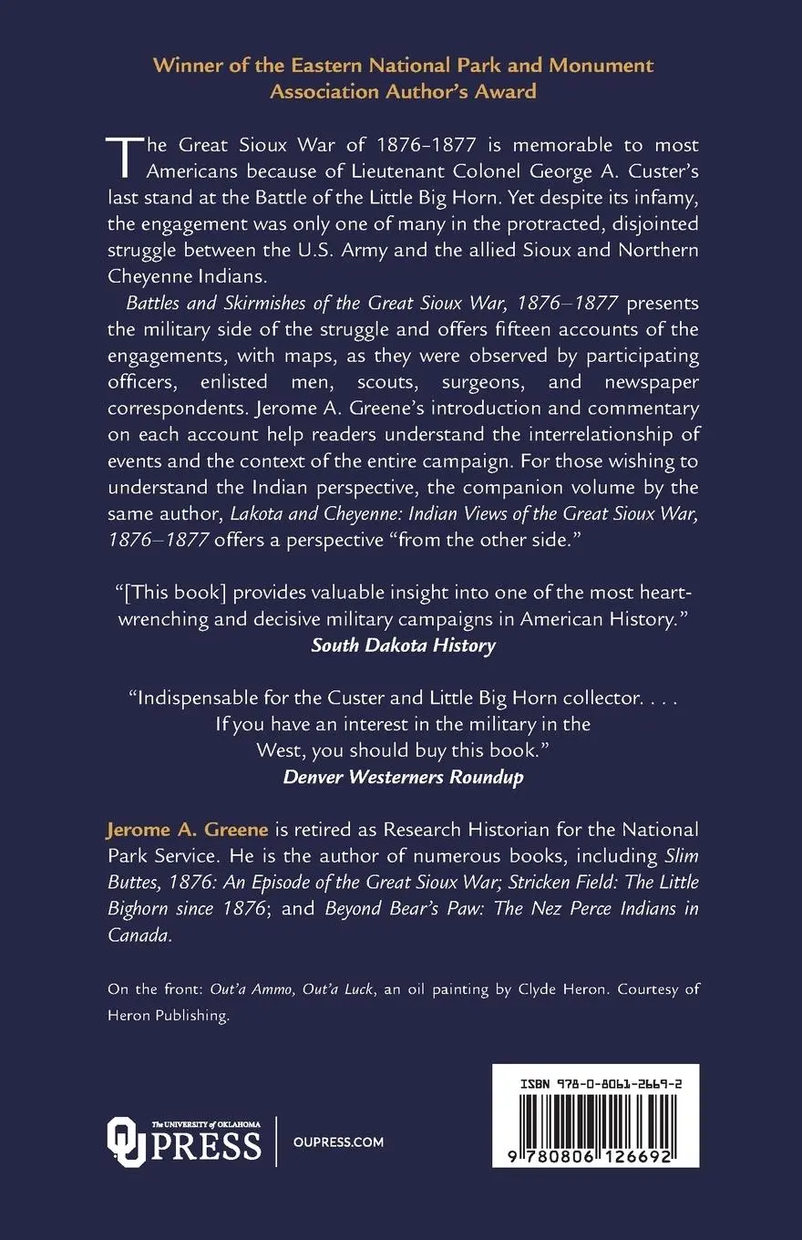 Rückseite: 9780806126692 | Battles and Skirmishes of the Great Sioux War, 1876-1877 | Greene