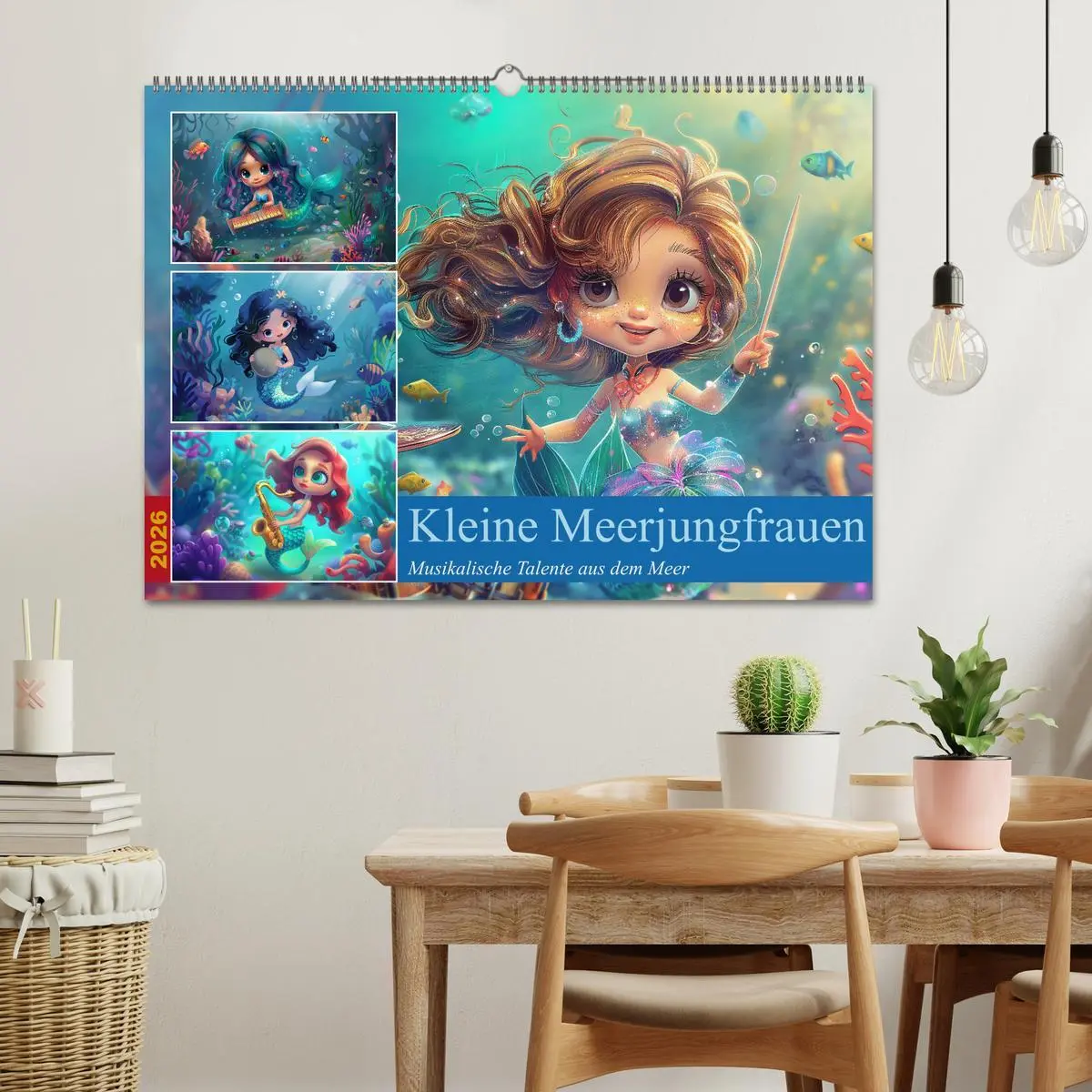 Bild: 9783457426692 | Kleine Meerjungfrauen (Wandkalender 2026 DIN A2 quer), CALVENDO...