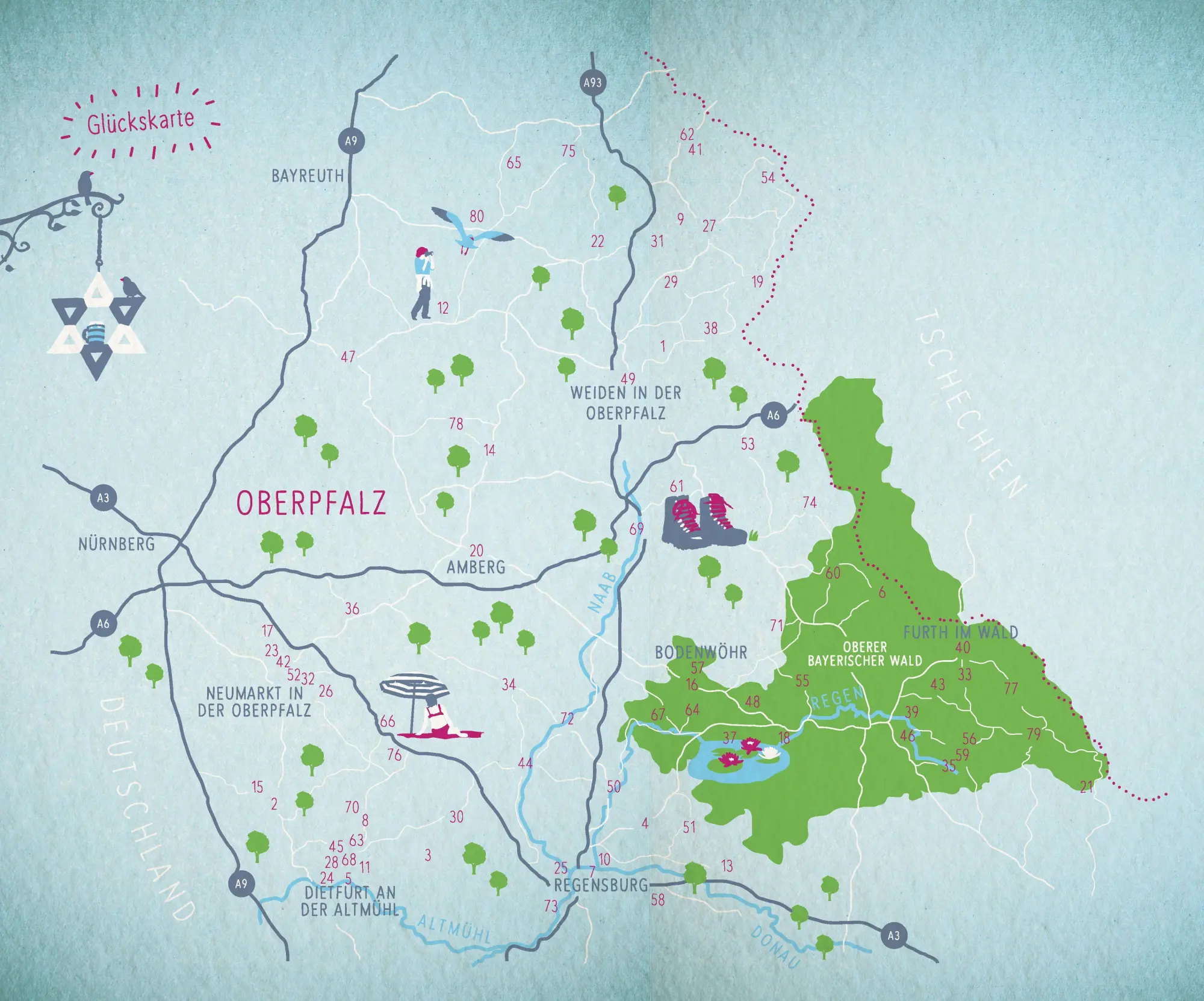 Bild: 9783770026692 | Blaue Glücksorte in der Oberpfalz | Fahr raus &amp; tauch ein | Berger