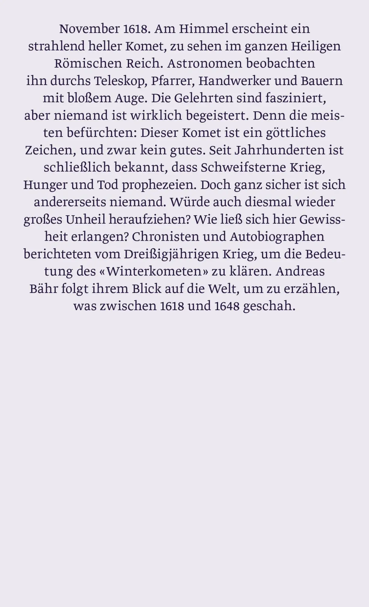 Rückseite: 9783498006792 | Der grausame Komet | Andreas Bähr | Buch | 304 S. | Deutsch | 2017