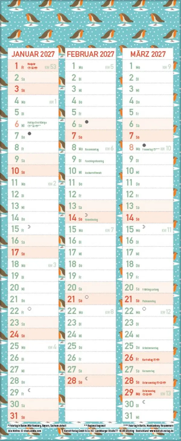 Bild: 9783731886792 | Familientimer Alles ist planbar 2026 | Verlag Korsch | Kalender | 2027