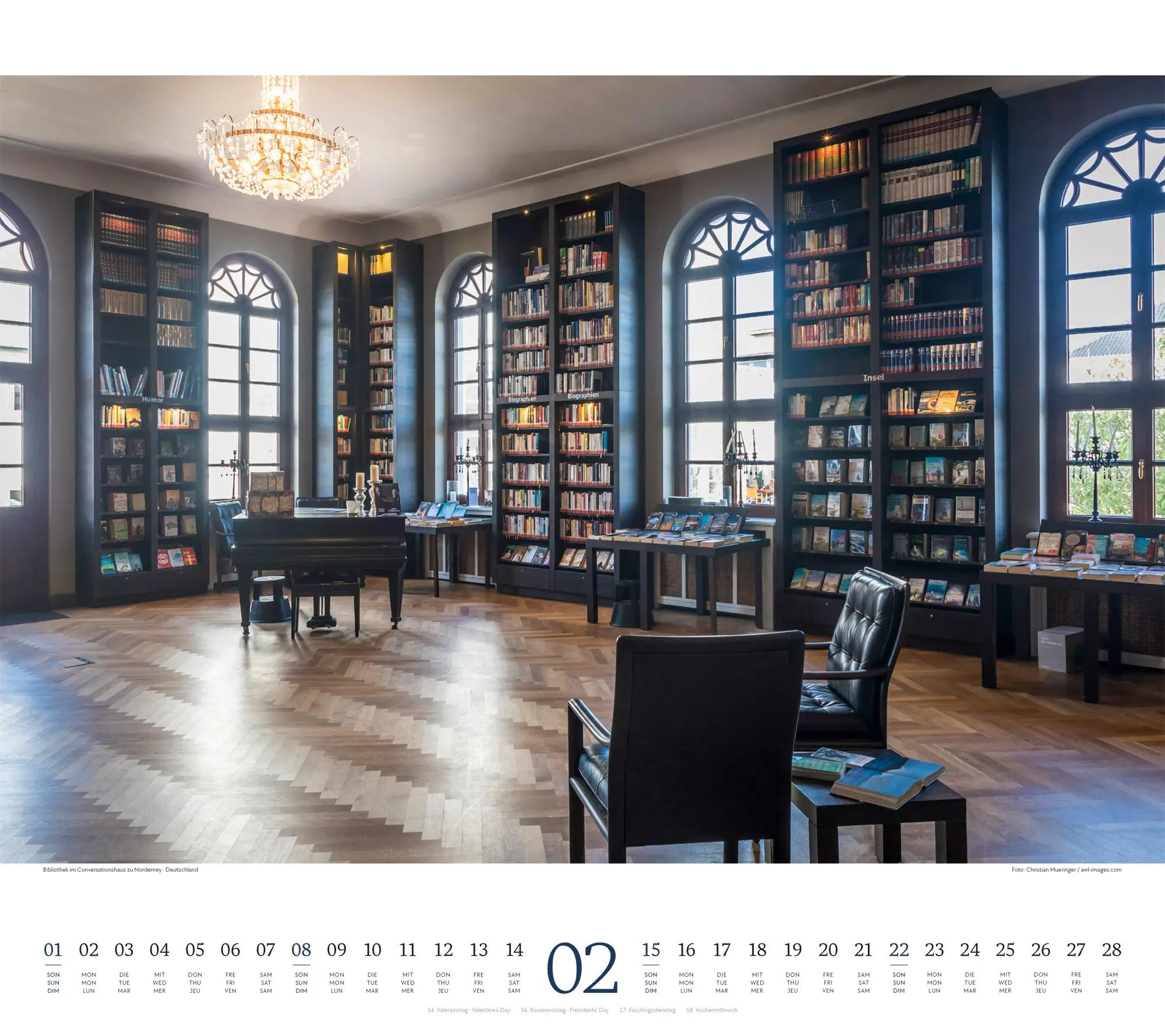 Bild: 9783838426792 | Welt der Bücher Kalender 2026 | Ackermann Kunstverlag GmbH | Kalender