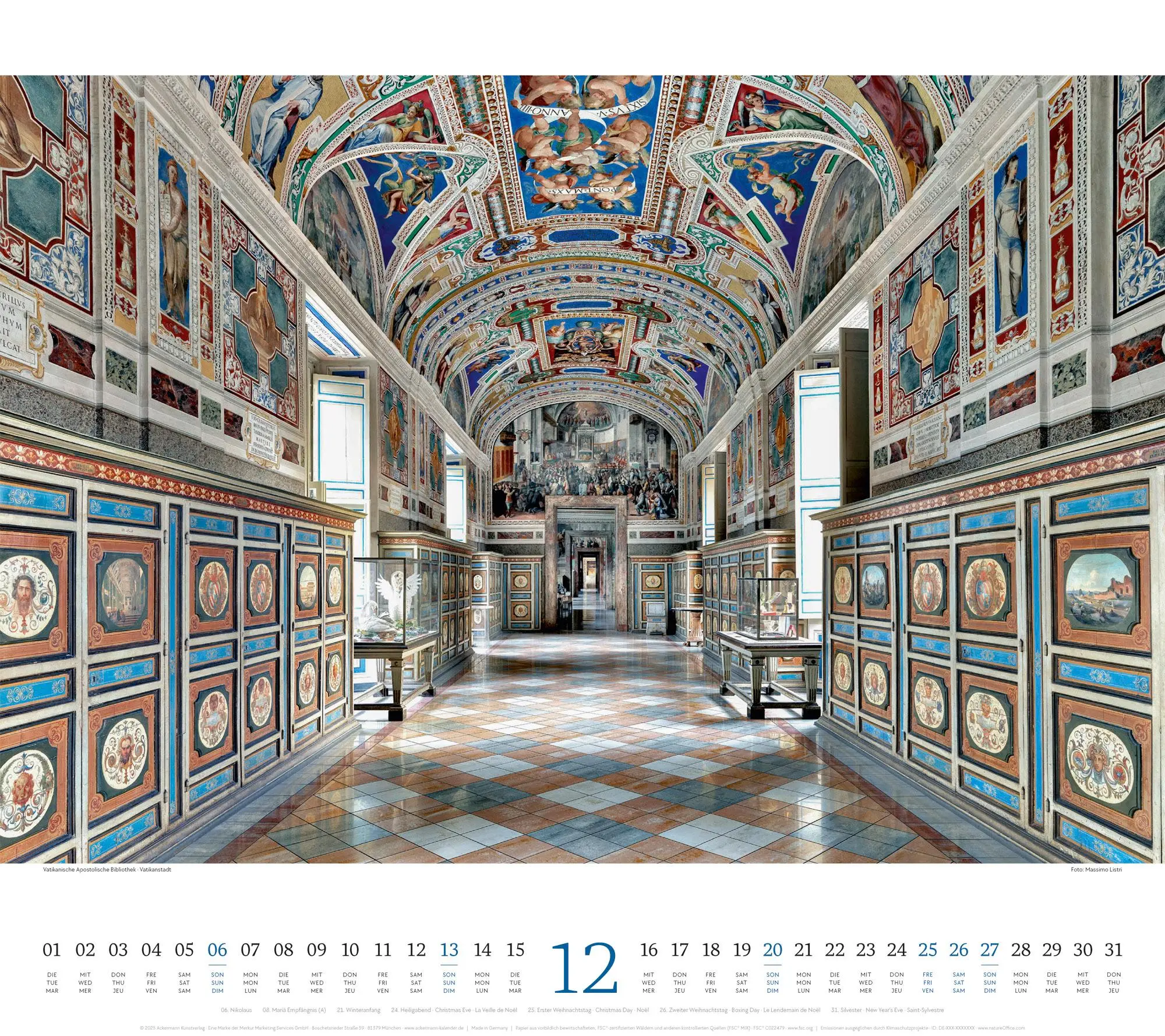 Bild: 9783838426792 | Welt der Bücher Kalender 2026 | Ackermann Kunstverlag GmbH | Kalender