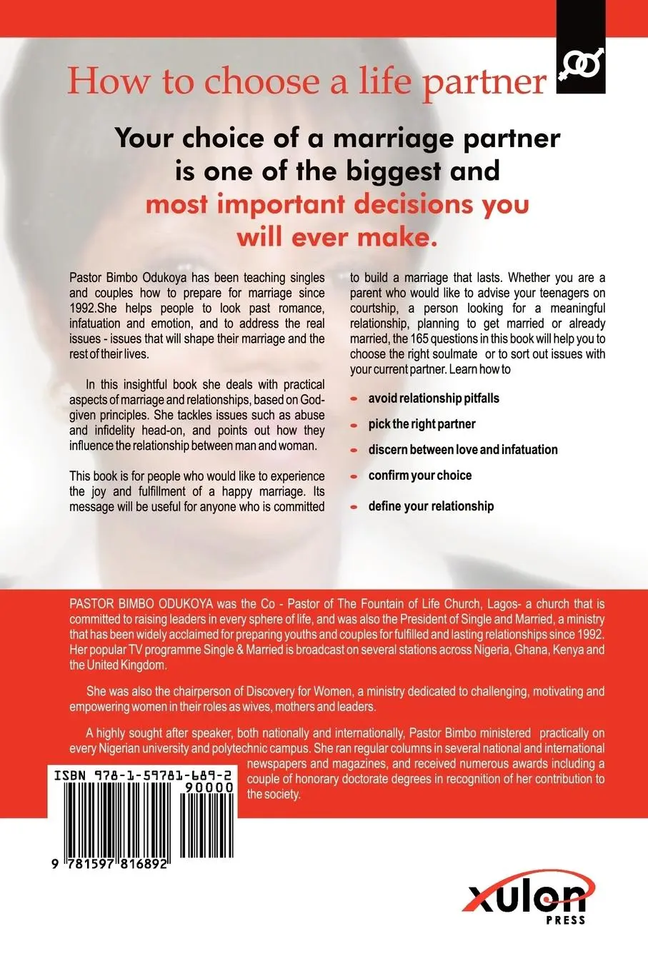 Rückseite: 9781597816892 | How to Choose a Life Partner | Bimbo Odukoya | Taschenbuch | Englisch