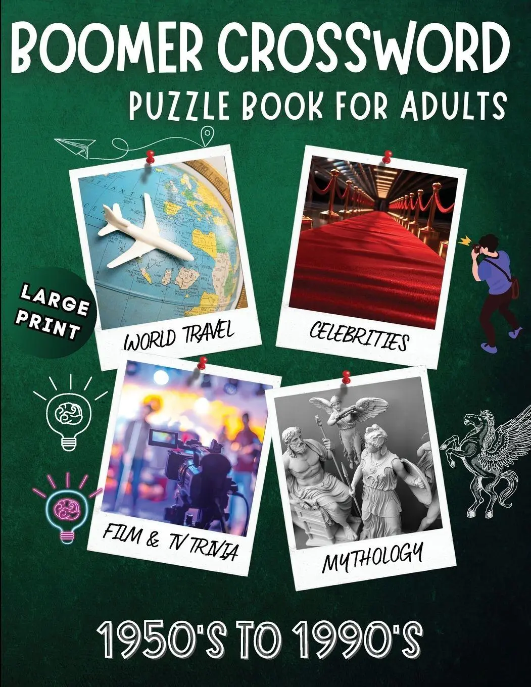 Cover: 9781738246892 | Boomer crossword puzzle book for adults | Digitaledge Press | Buch