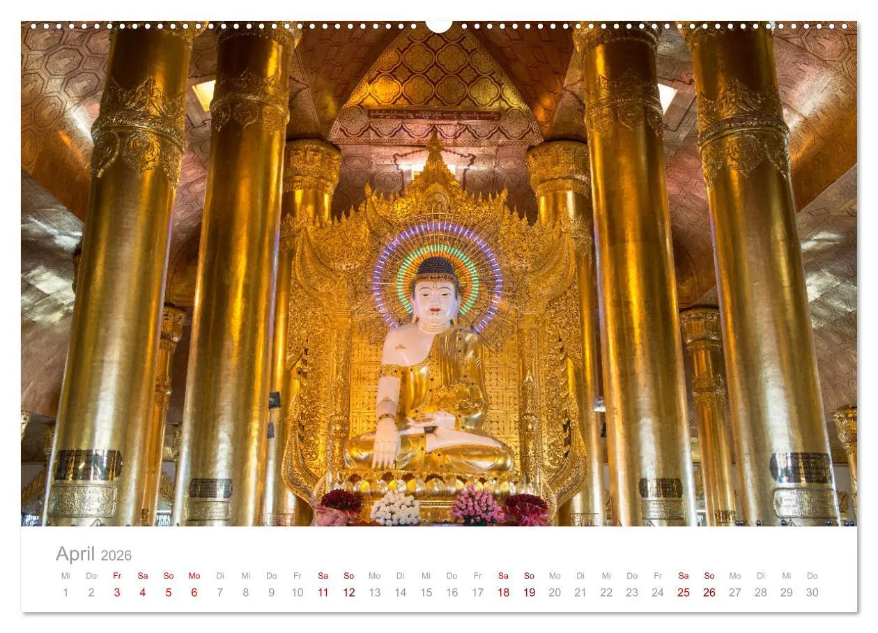 Bild: 9783457576892 | BUDDHA - Im Reich der Achtsamkeit (Wandkalender 2026 DIN A2 quer),...