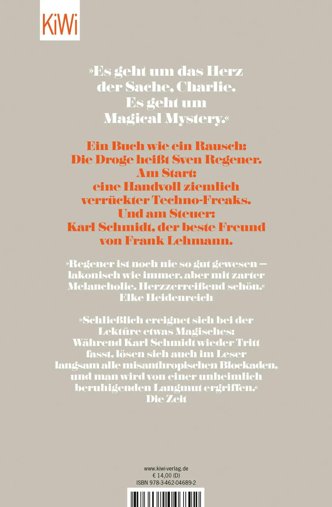 Rückseite: 9783462046892 | Magical Mystery oder: Die Rückkehr des Karl Schmidt | Sven Regener