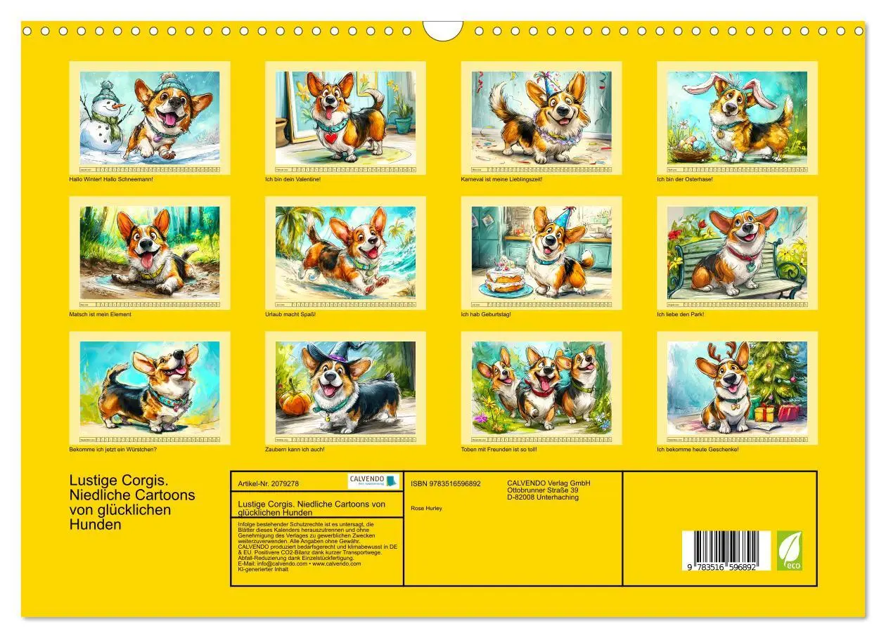 Bild: 9783516596892 | Lustige Corgis. Niedliche Cartoons von glücklichen Hunden...