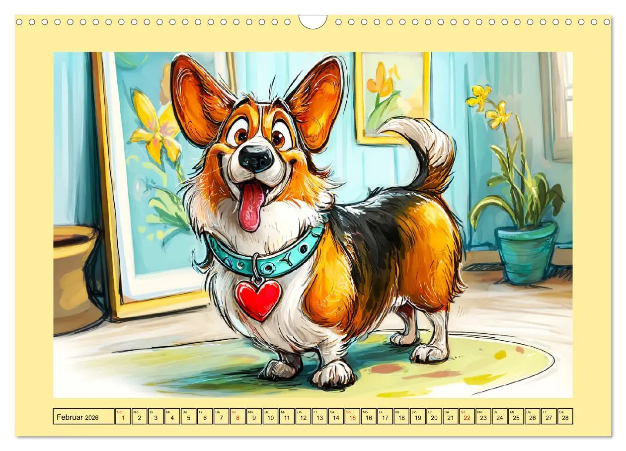 Bild: 9783516596892 | Lustige Corgis. Niedliche Cartoons von glücklichen Hunden...