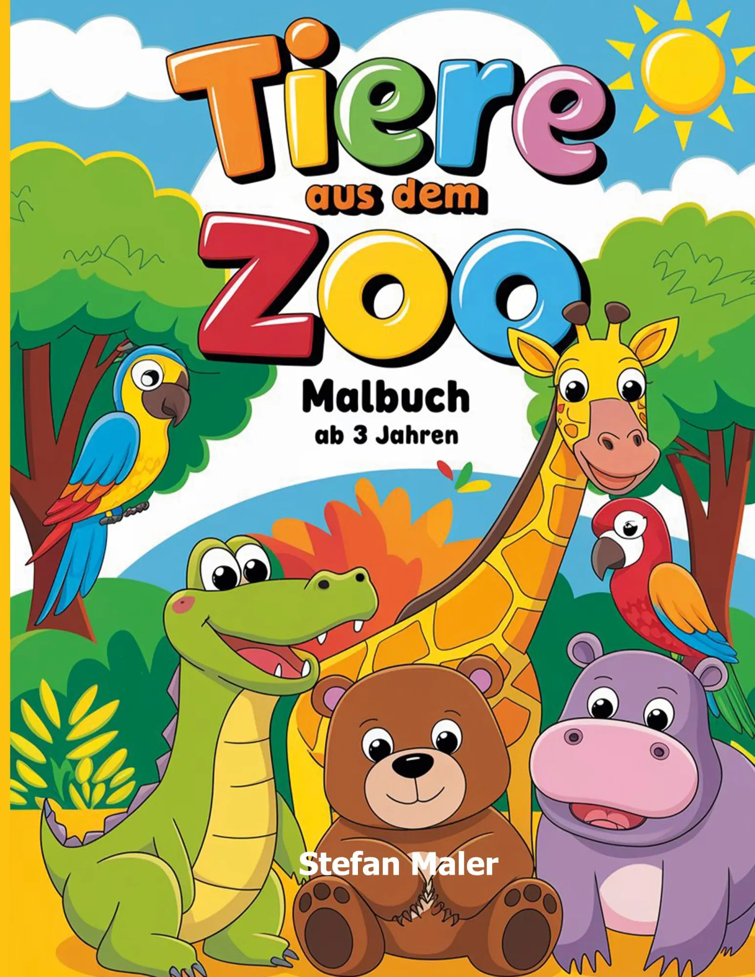 Cover: 9783759766892 | Tiere aus dem Zoo | Malbuch ab 3 Jahren | Stefan Maler | Taschenbuch