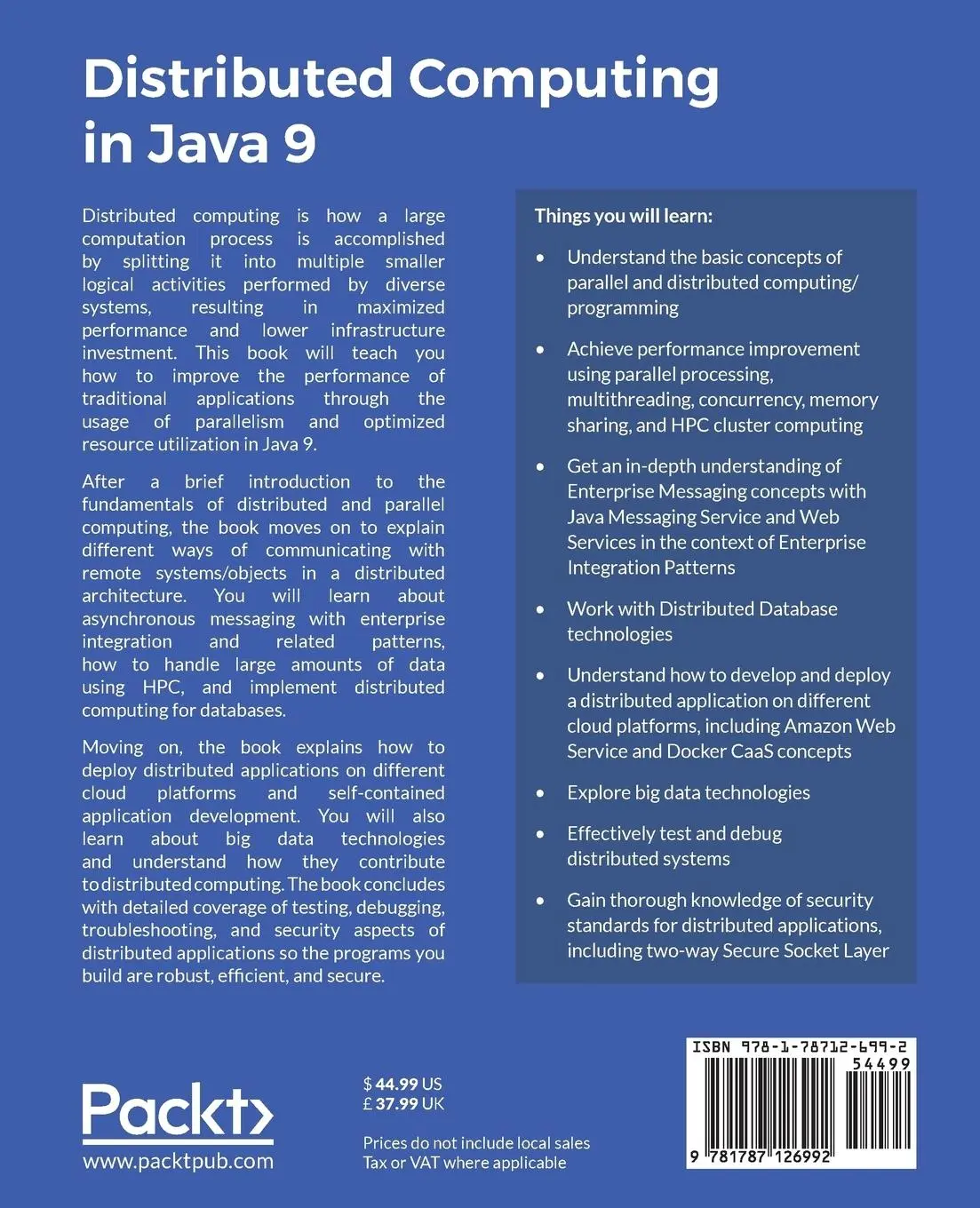Rückseite: 9781787126992 | Distributed Computing in Java 9 | Raja Malleswara Rao Pattamsetti