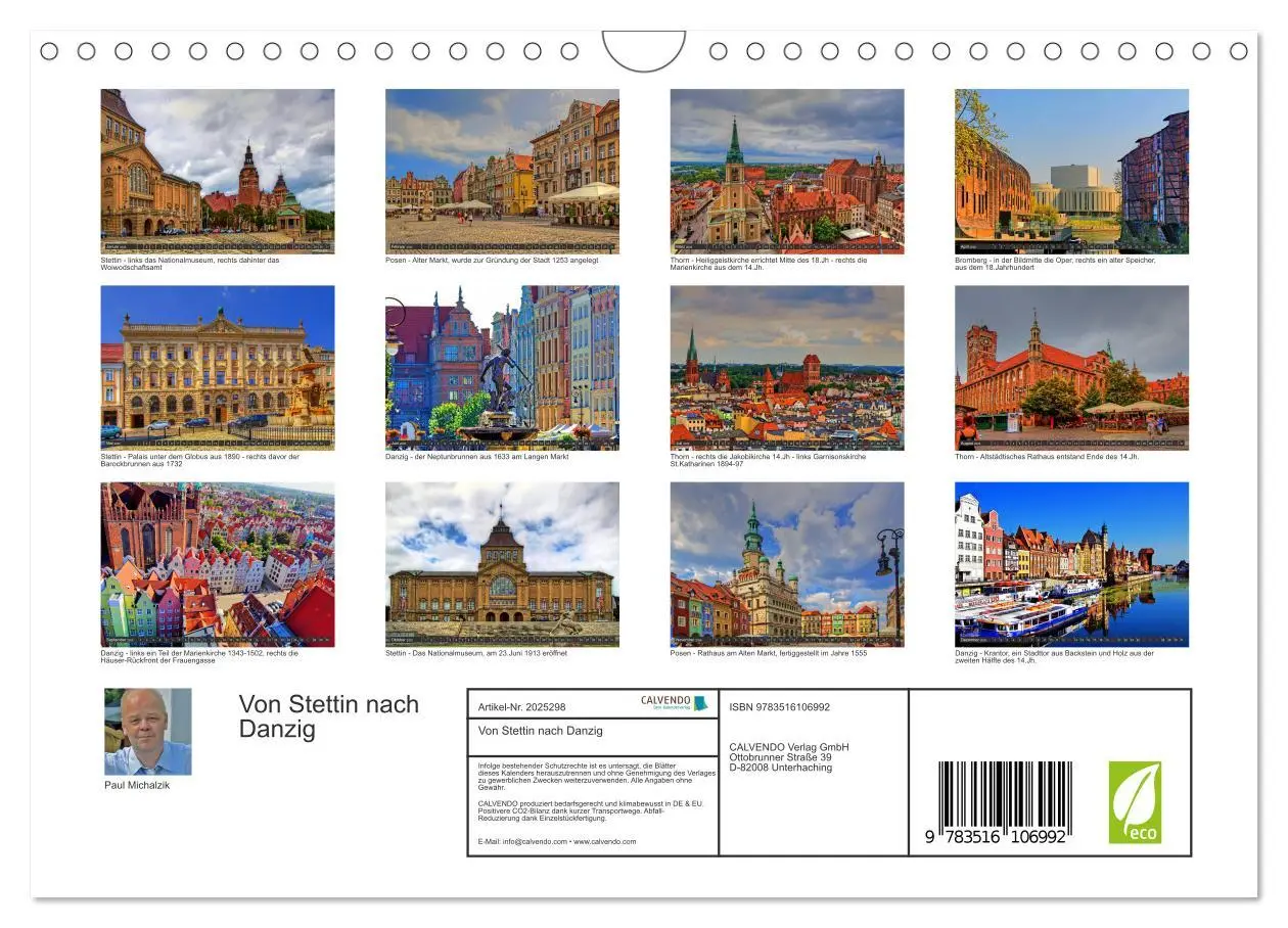 Bild: 9783516106992 | Von Stettin nach Danzig (Wandkalender 2026 DIN A4 quer), CALVENDO...