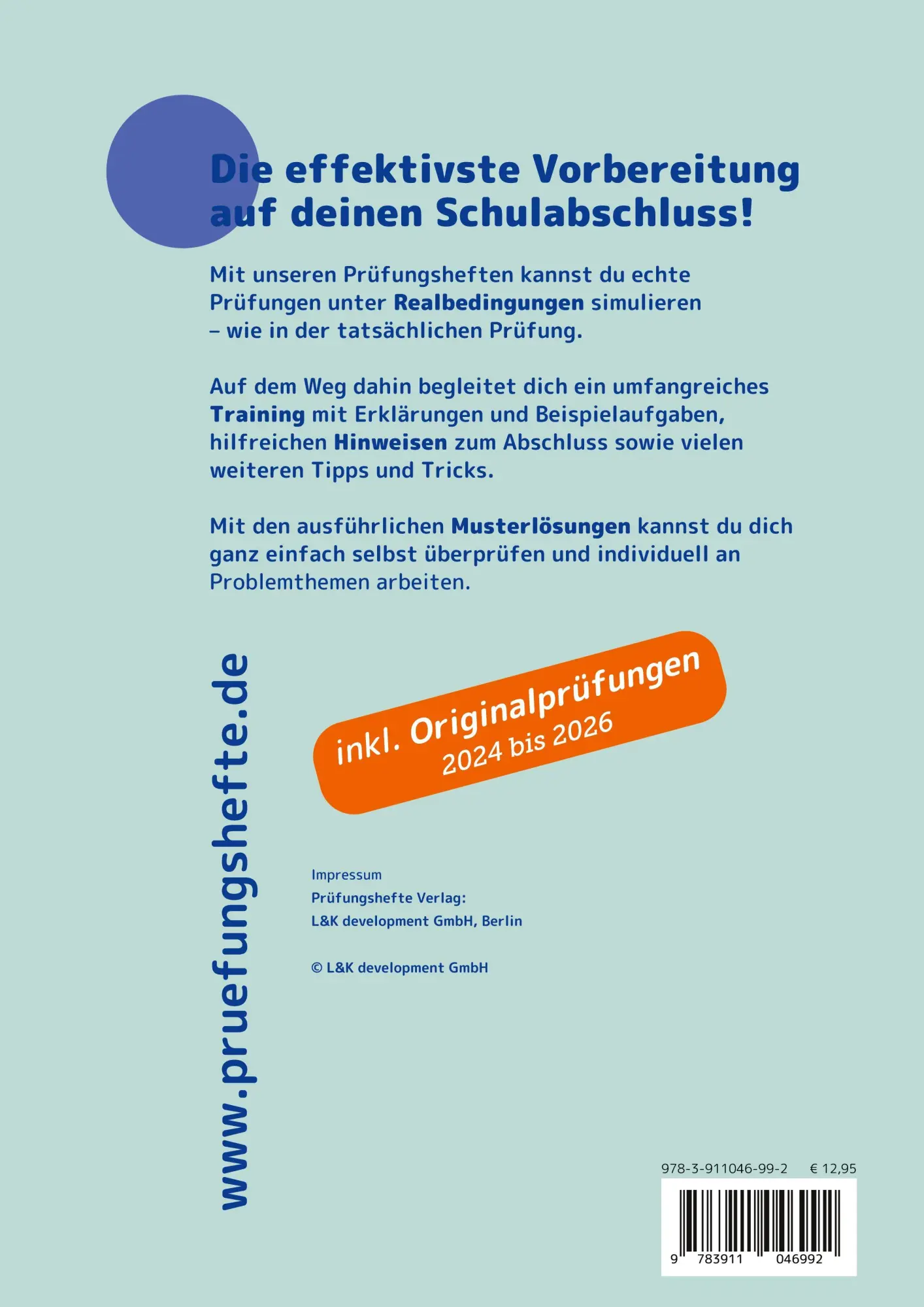 Rückseite: 9783911046992 | Prüfungsheft Realschule 2027 BW - Mathematik | Taschenbuch | Deutsch