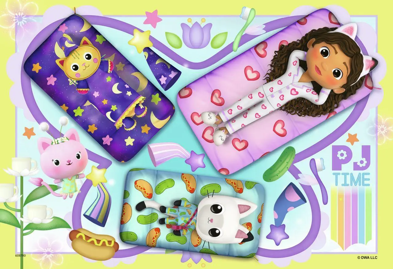 Cover: 4005556057092 | Ravensburger Kinderpuzzle 05709 - Pyjamaparty - 2x12 Teile Gabby's...
