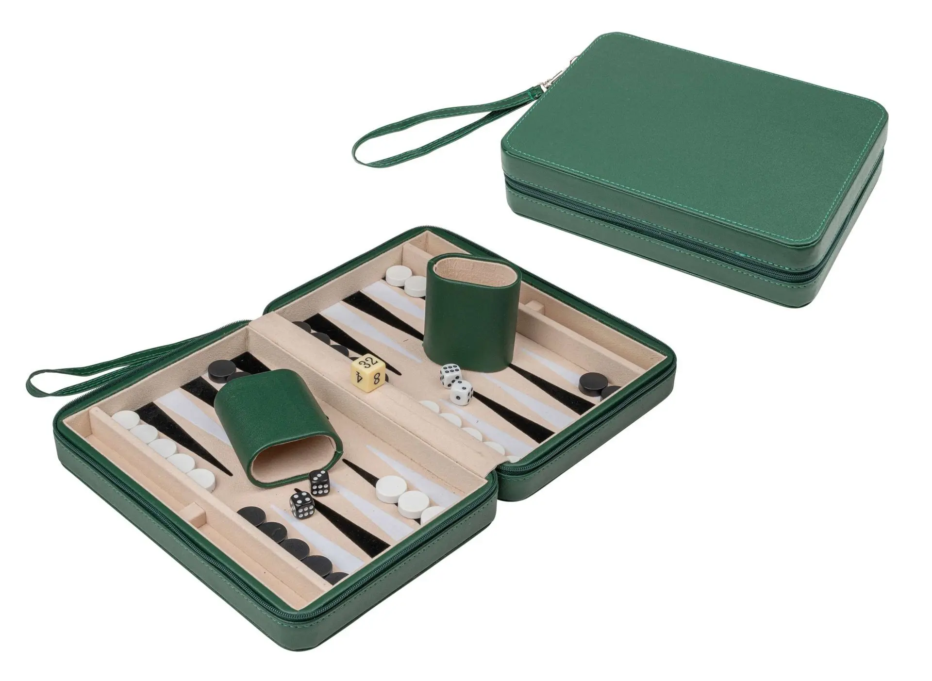 Cover: 4014156017092 | Philos 1709 - Backgammon Thasos, Reise, grün, Kunstleder,...