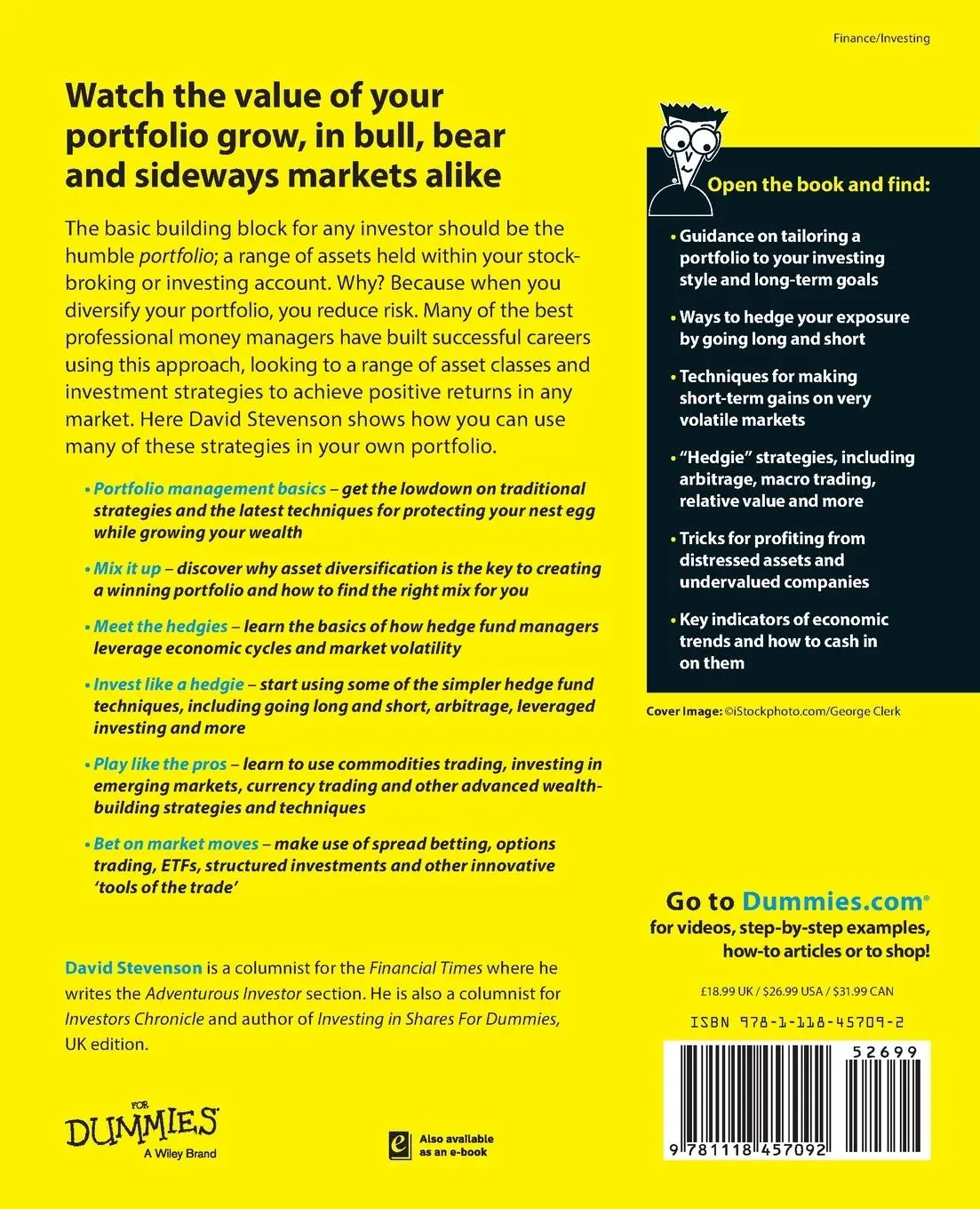 Rückseite: 9781118457092 | Managing Your Investment Portfolio for Dummies - UK | David Stevenson