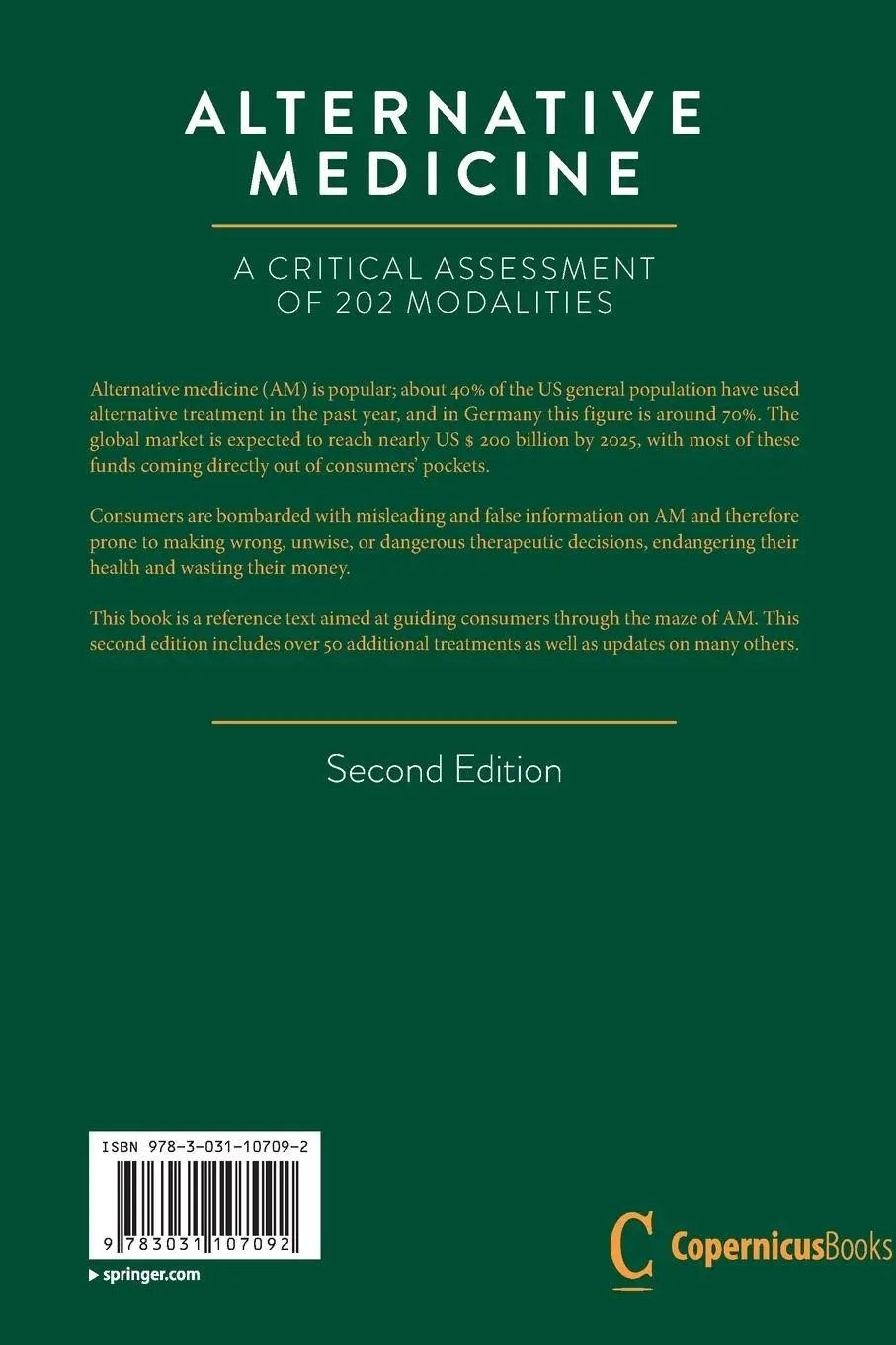 Rückseite: 9783031107092 | Alternative Medicine | A Critical Assessment of 202 Modalities | Ernst