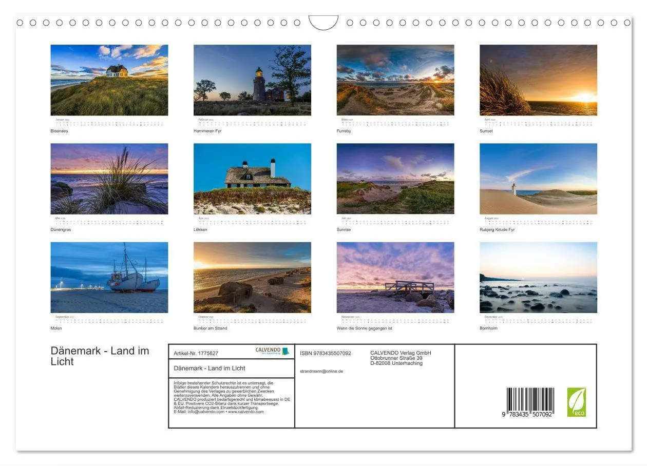 Bild: 9783435507092 | Dänemark - Land im Licht (Wandkalender 2025 DIN A3 quer), CALVENDO...